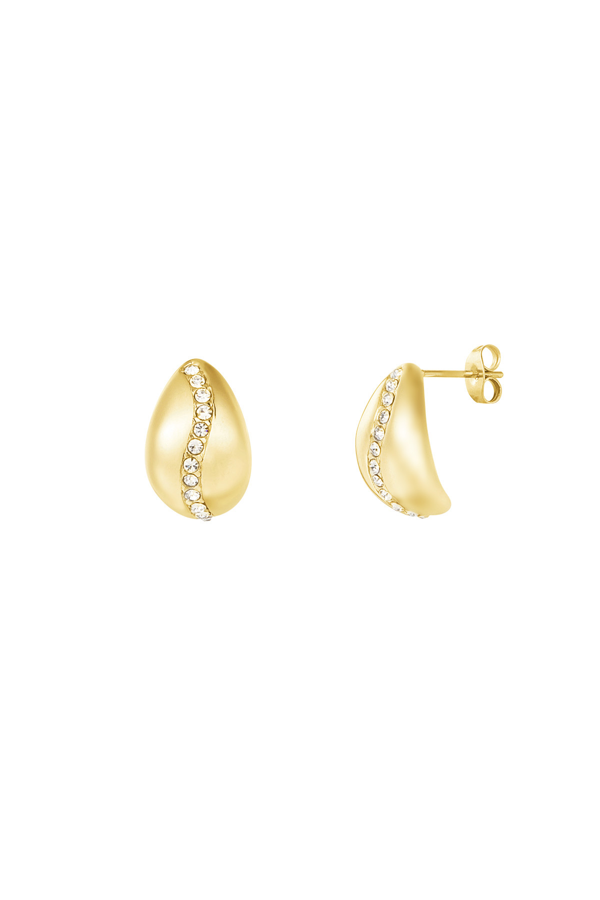 Small drop earring stones - gold h5 