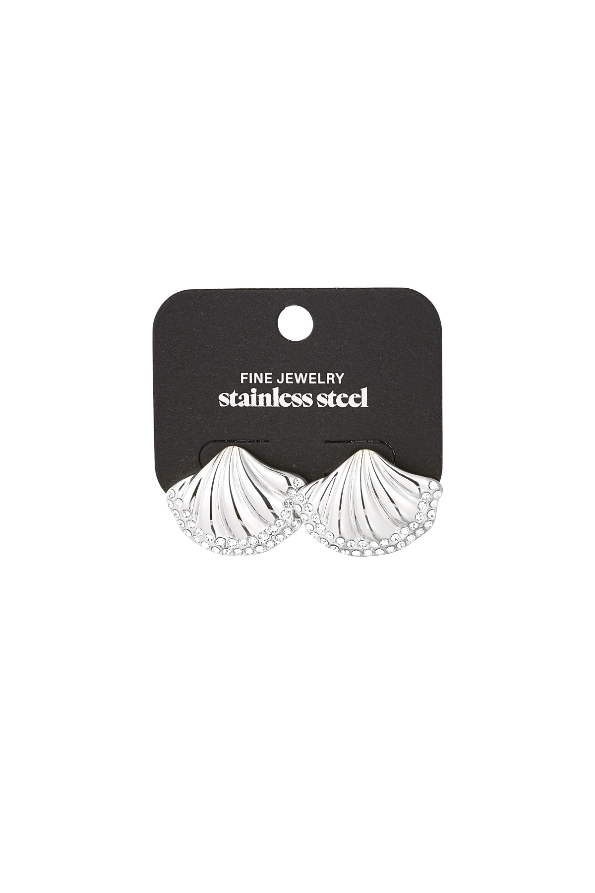 Boucles d'oreilles coquillage scintillant - argent h5 Image3