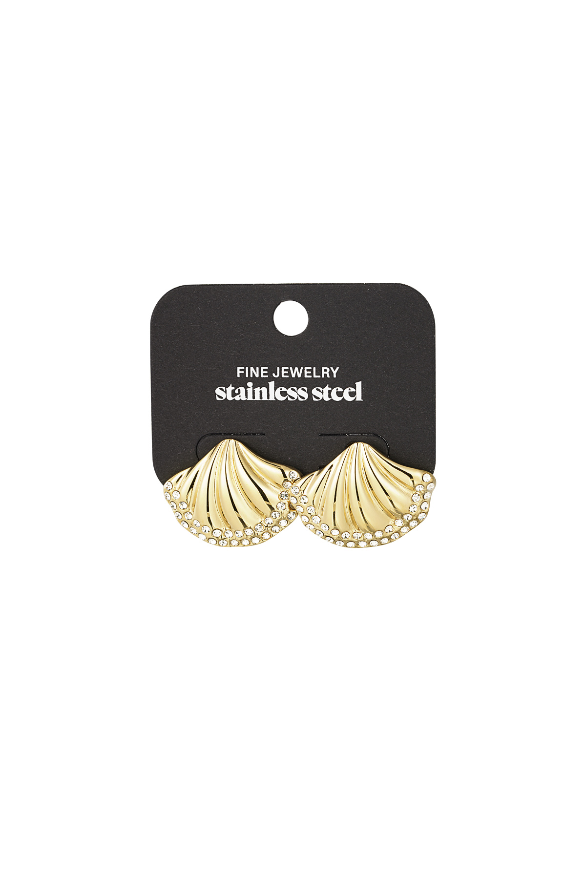 Orecchini conchiglia luccicante - oro h5 Immagine3