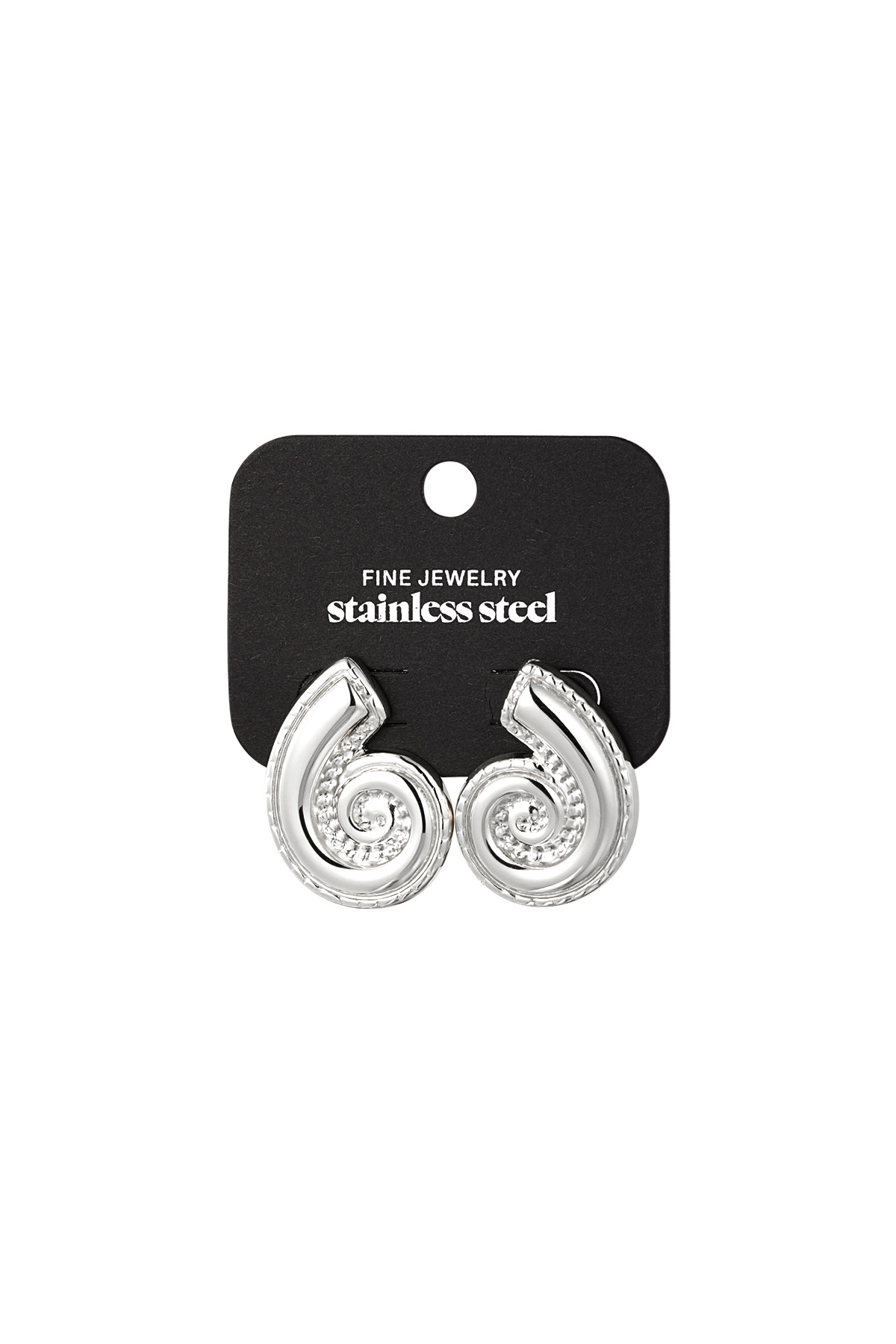 Boucles d'oreilles coquillages torsadés - argent h5 Image3