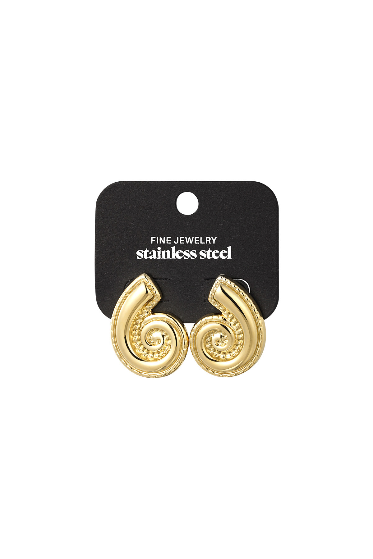 Twisted shell earrings - gold h5 Picture3