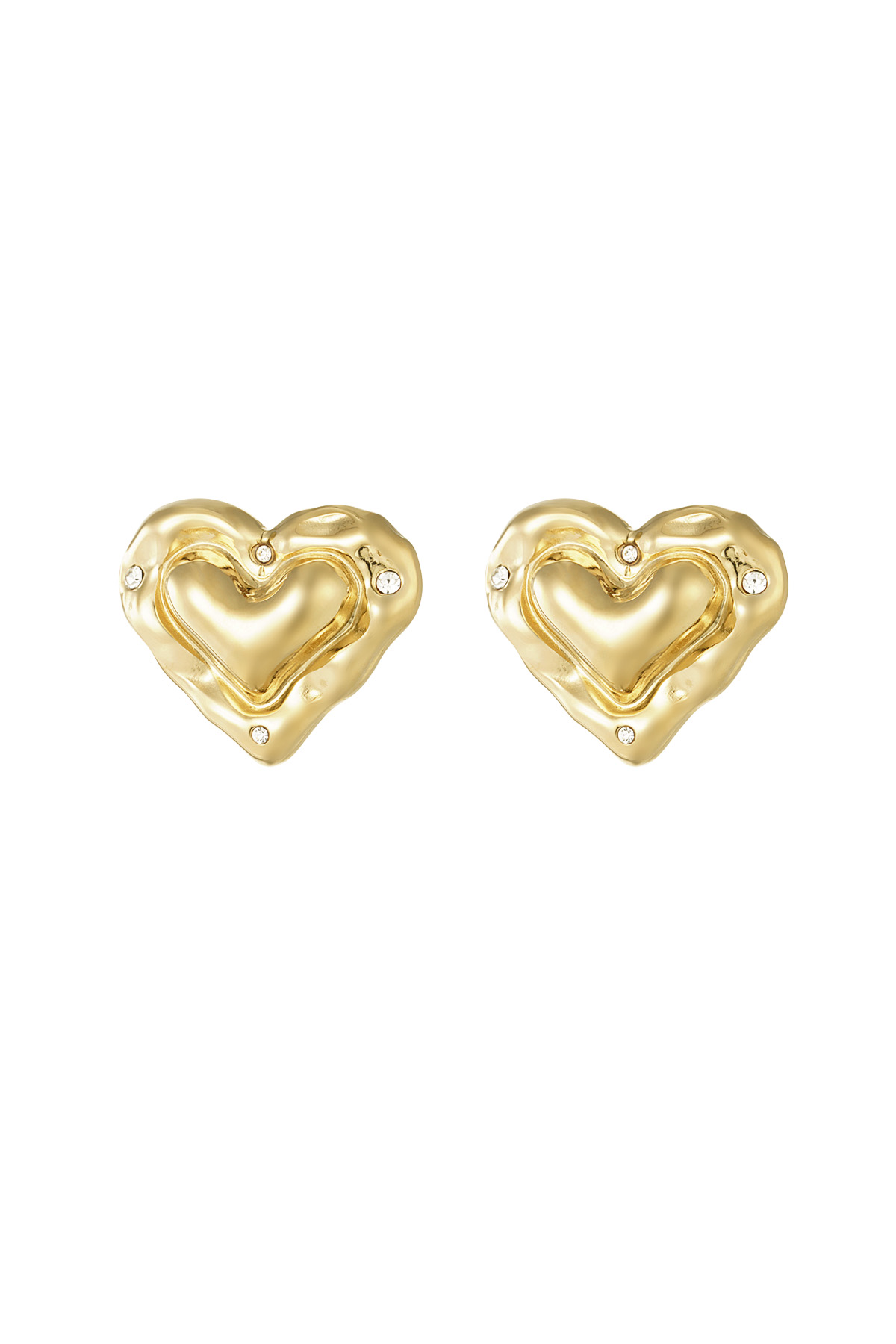 Earrings where is the love - gold h5 