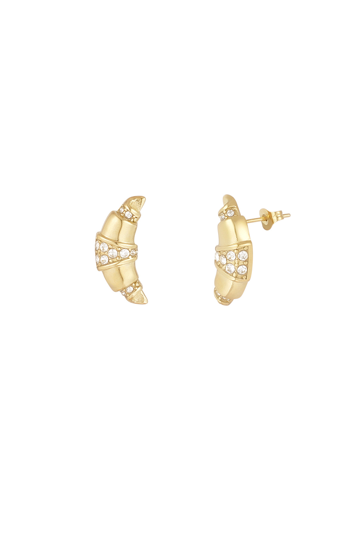 Croissant earrings - gold
