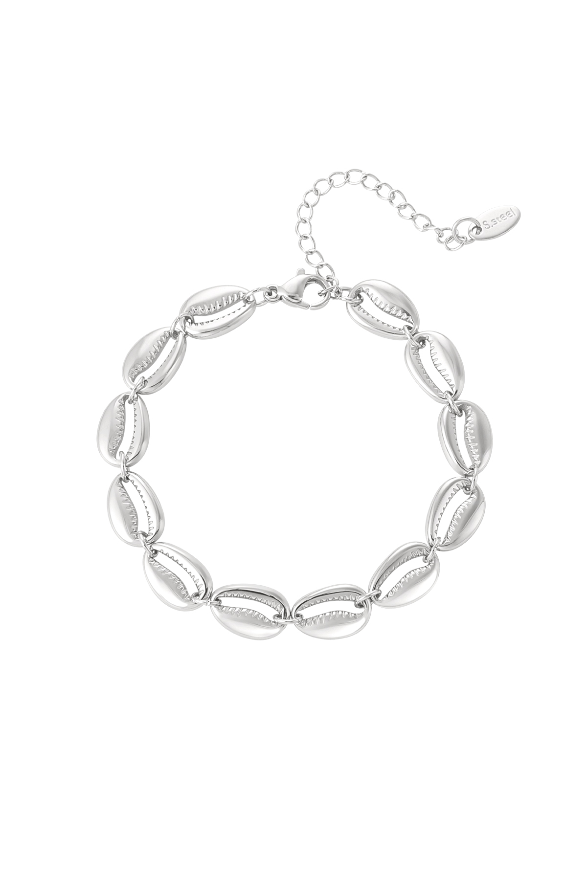 Shell bracelet - silver h5 