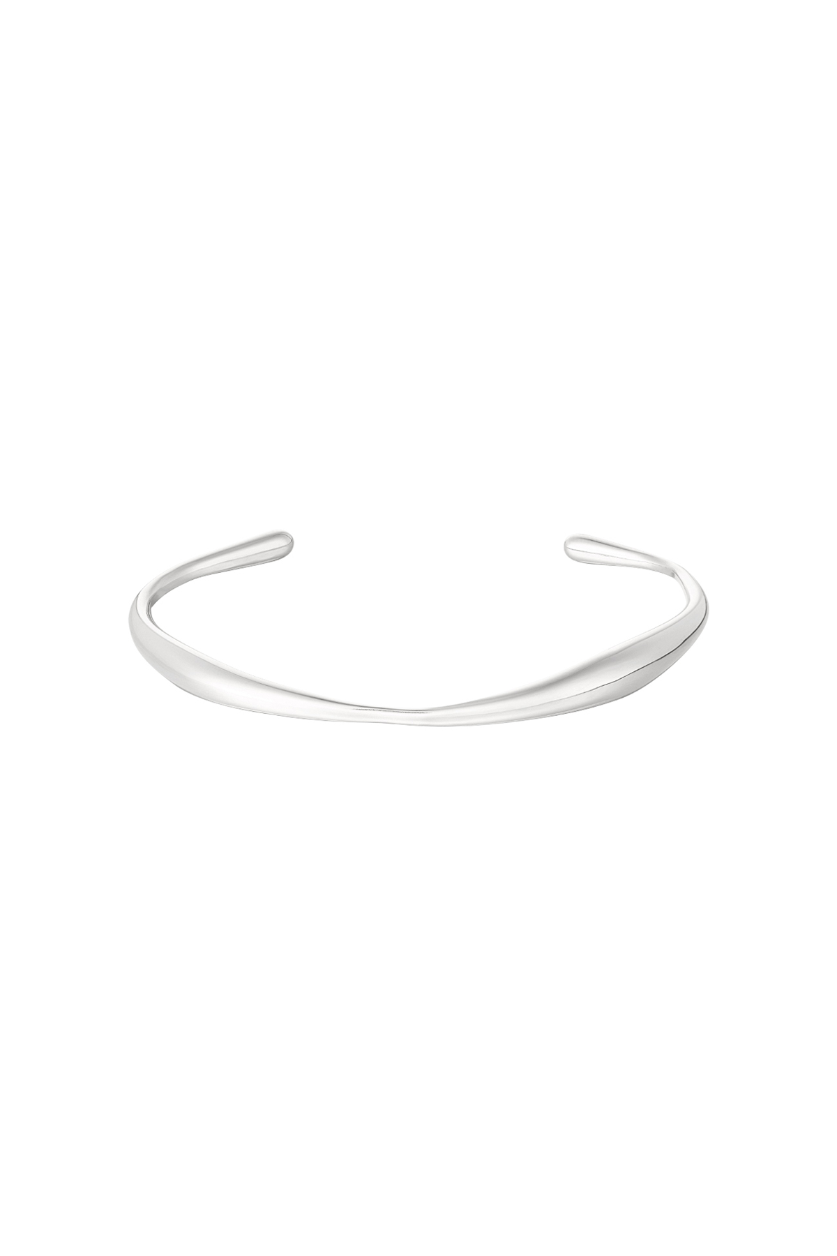 Organic shape bracelet - silver