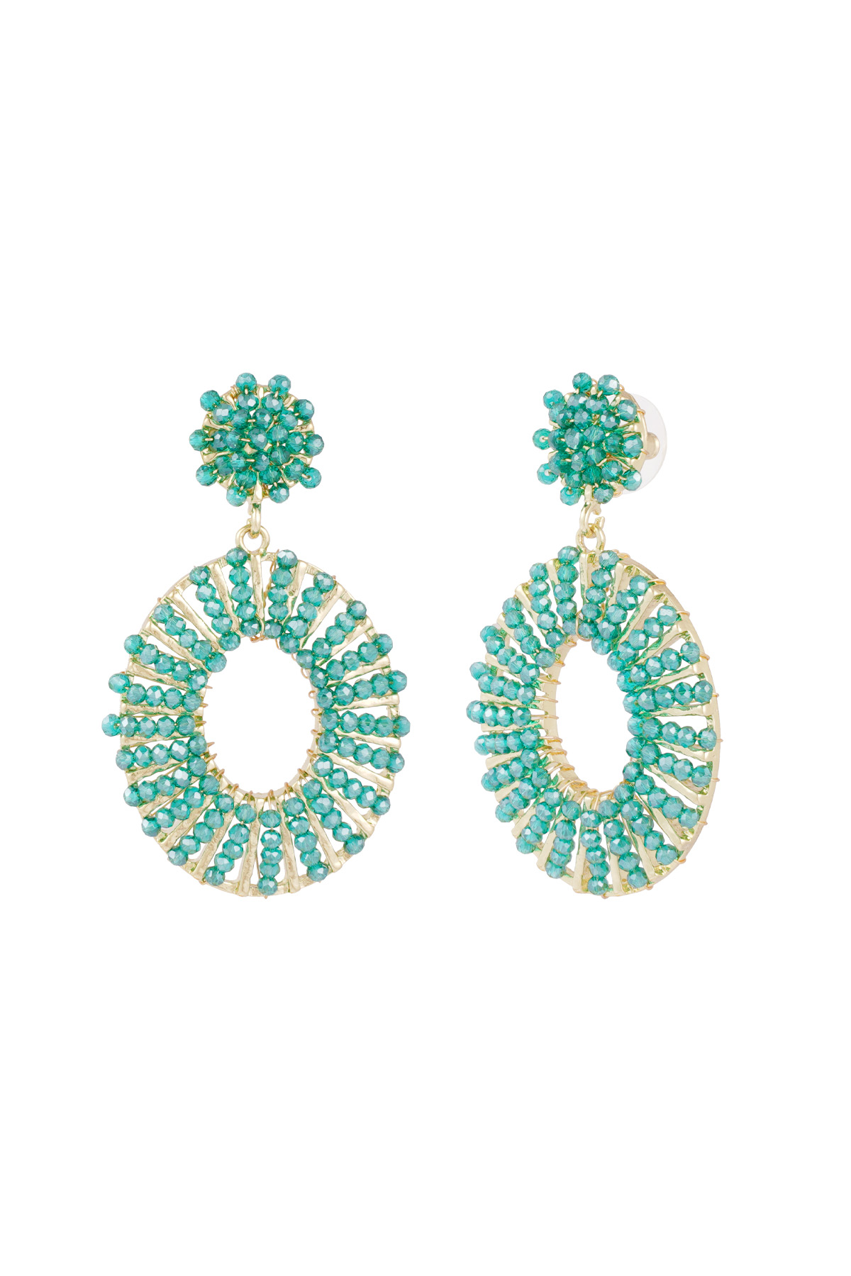 Bead Bliss Earrings - dark green 2