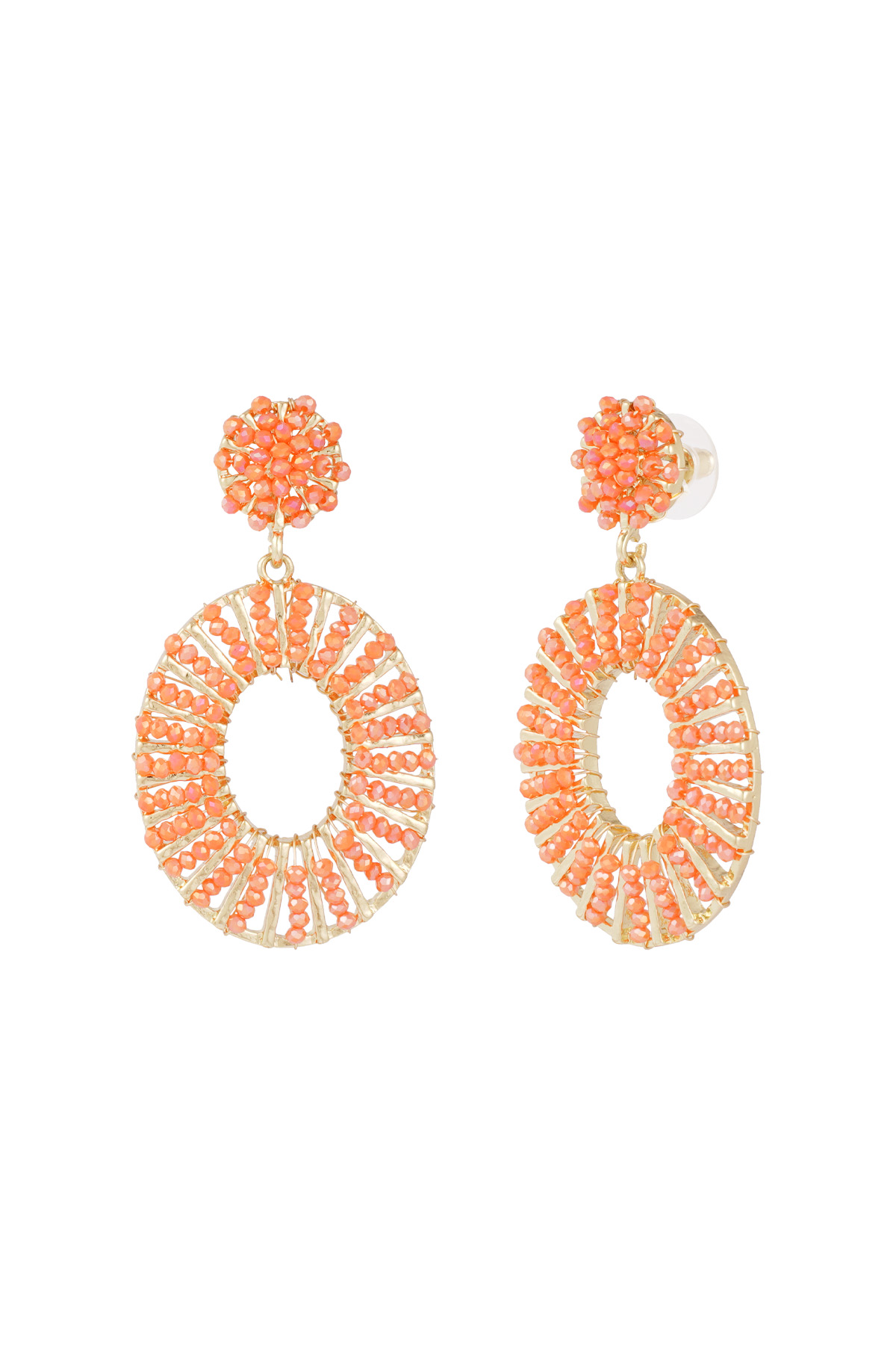 Pendientes Bead Bliss - naranja h5 