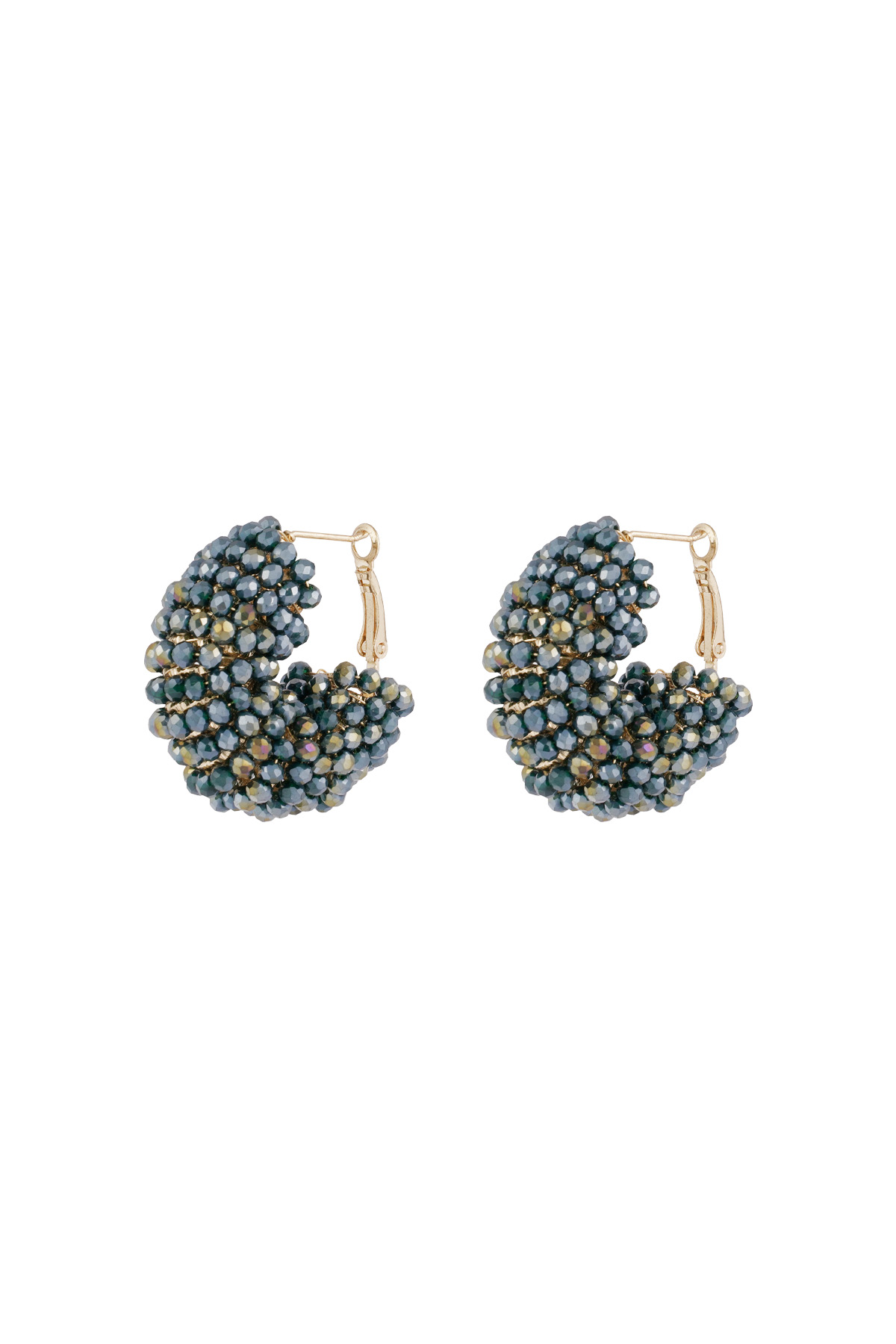 Boucles d'oreilles Happy Beads - gris h5 