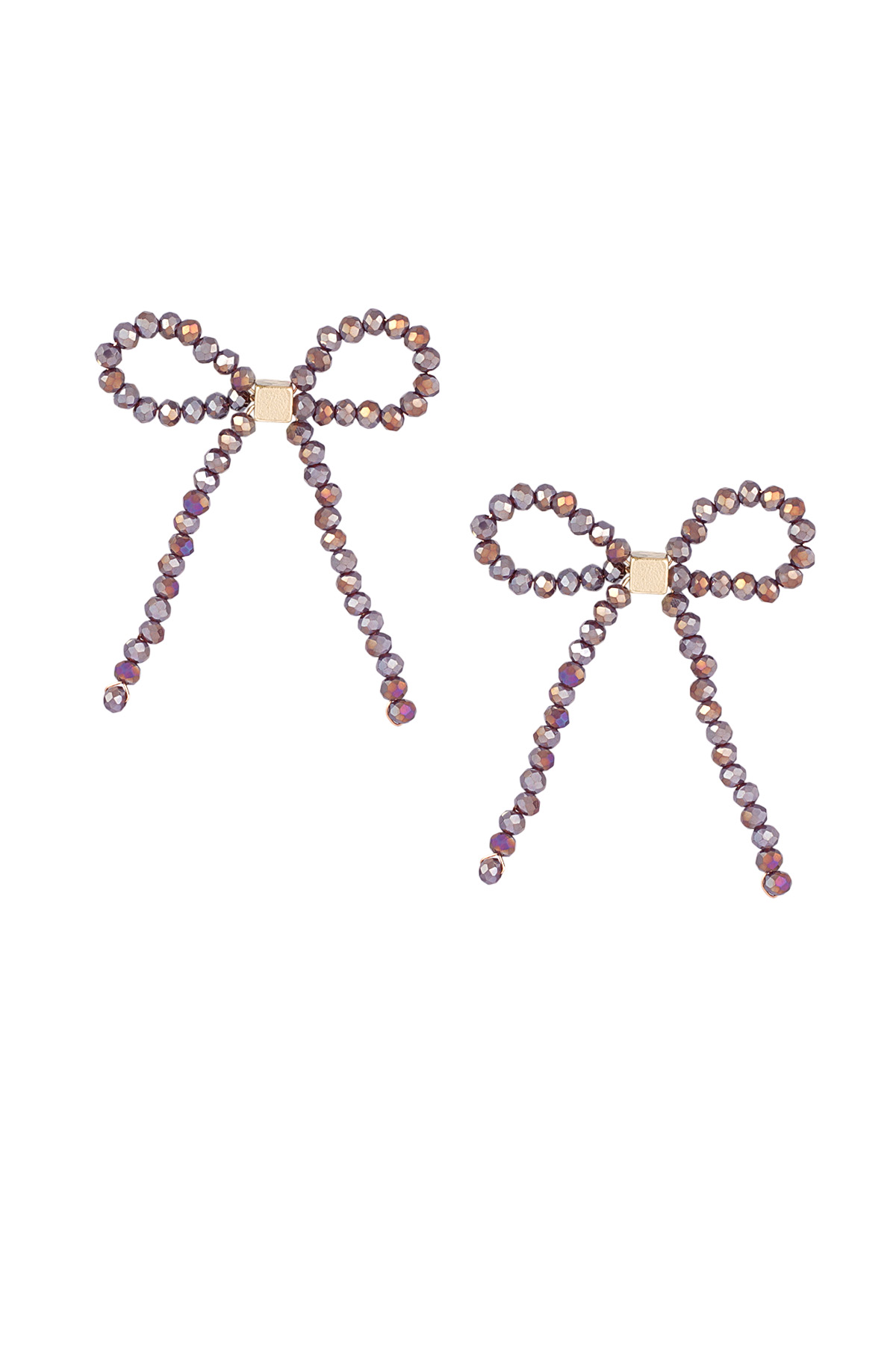 Boucles d'oreilles à tige Bowie - violet foncé h5 