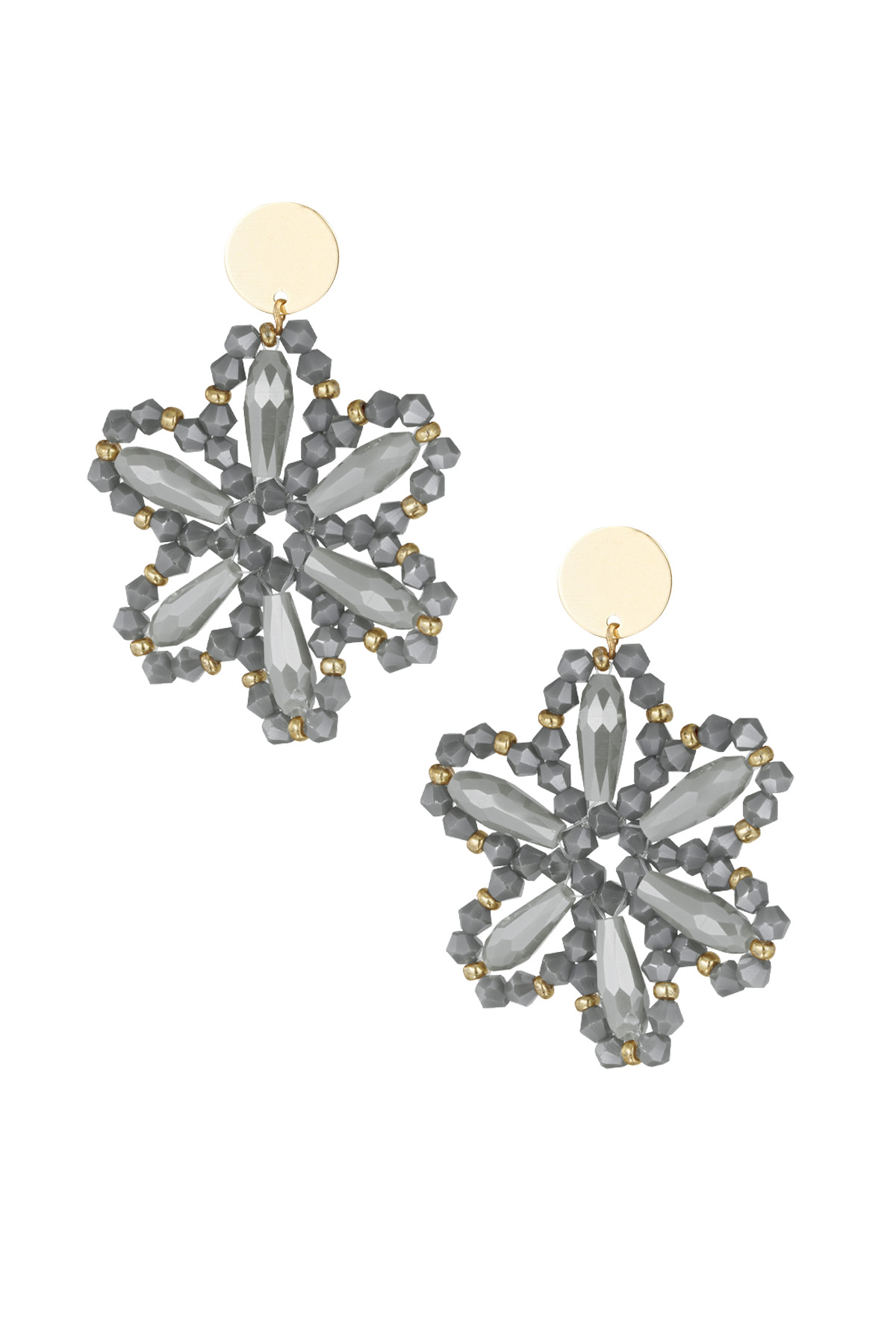 Floral dreams earrings - grey 