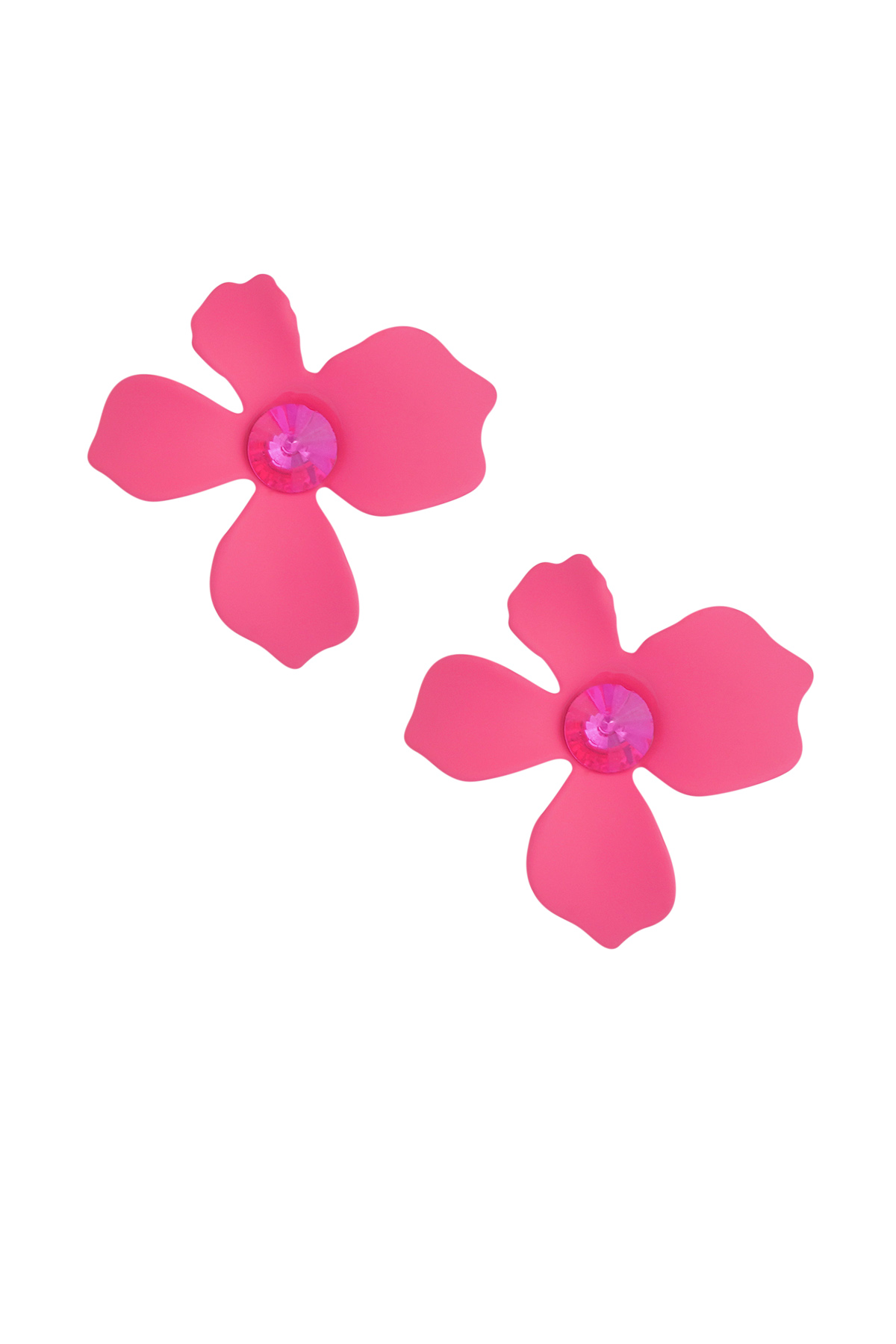 Boucles d'oreilles fleurs d'été - fuchsia