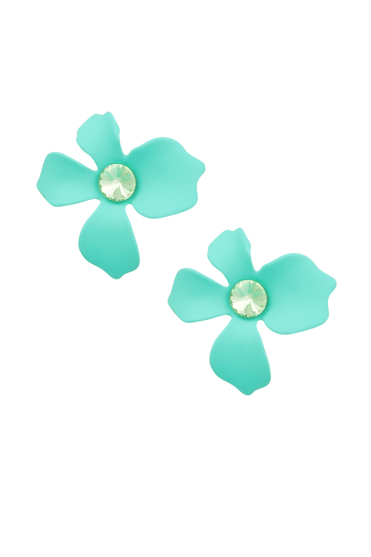 Pendientes de flores de verano - verde h5 