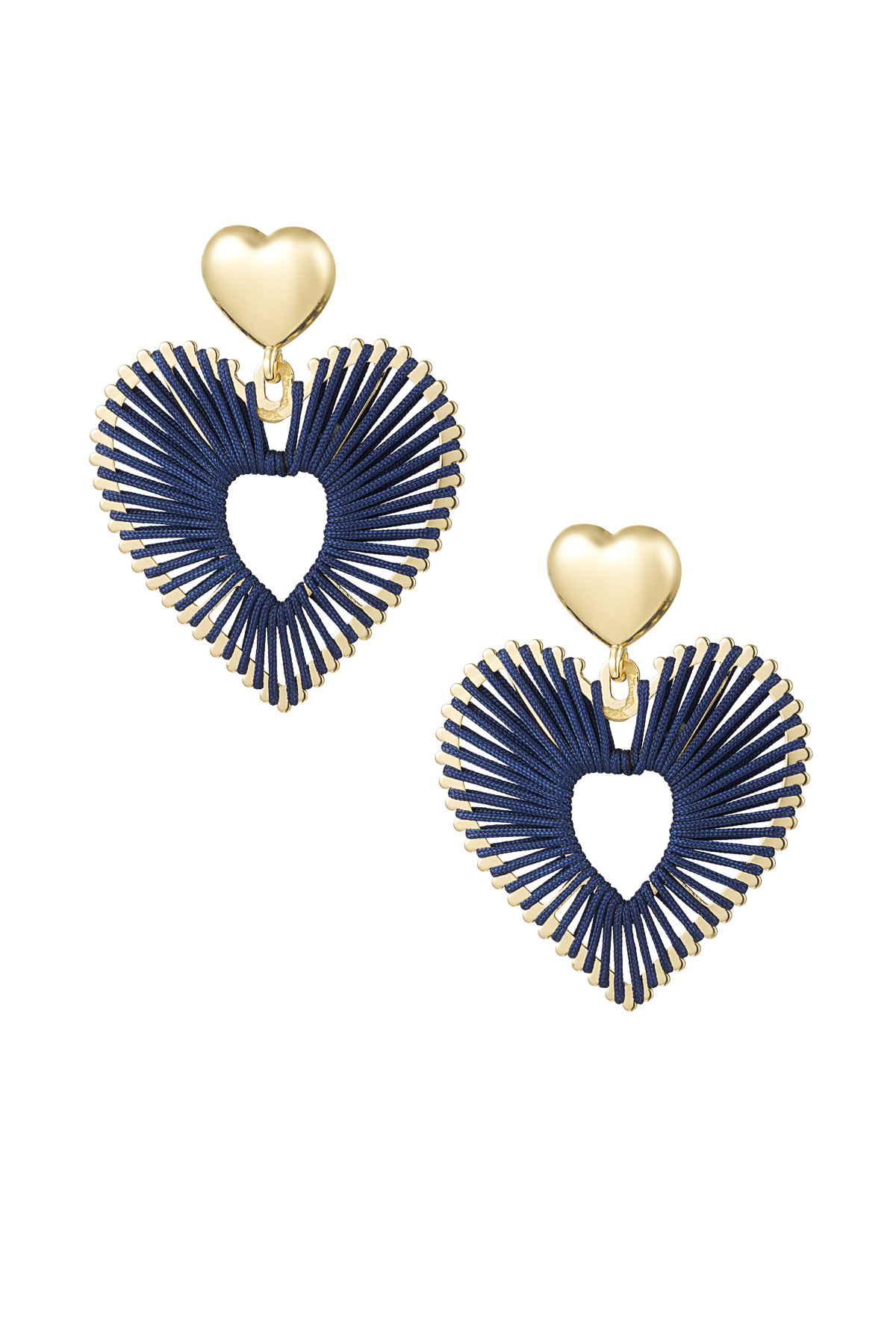 Pendientes A Touch of Love - azul oscuro h5 