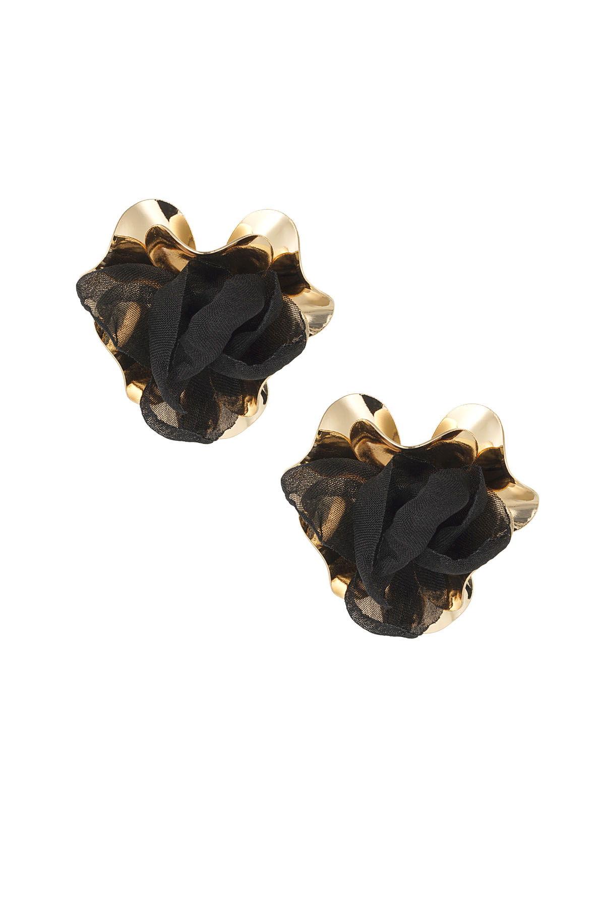 Dark statement earrings - black