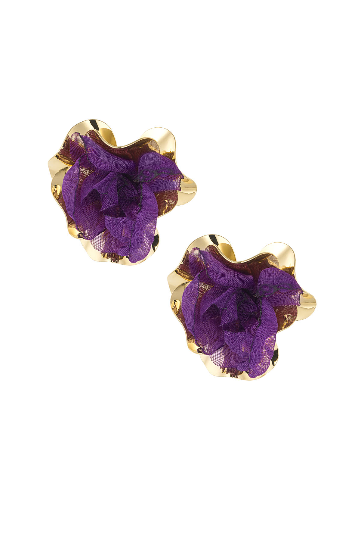 Dark statement earrings - purple h5 