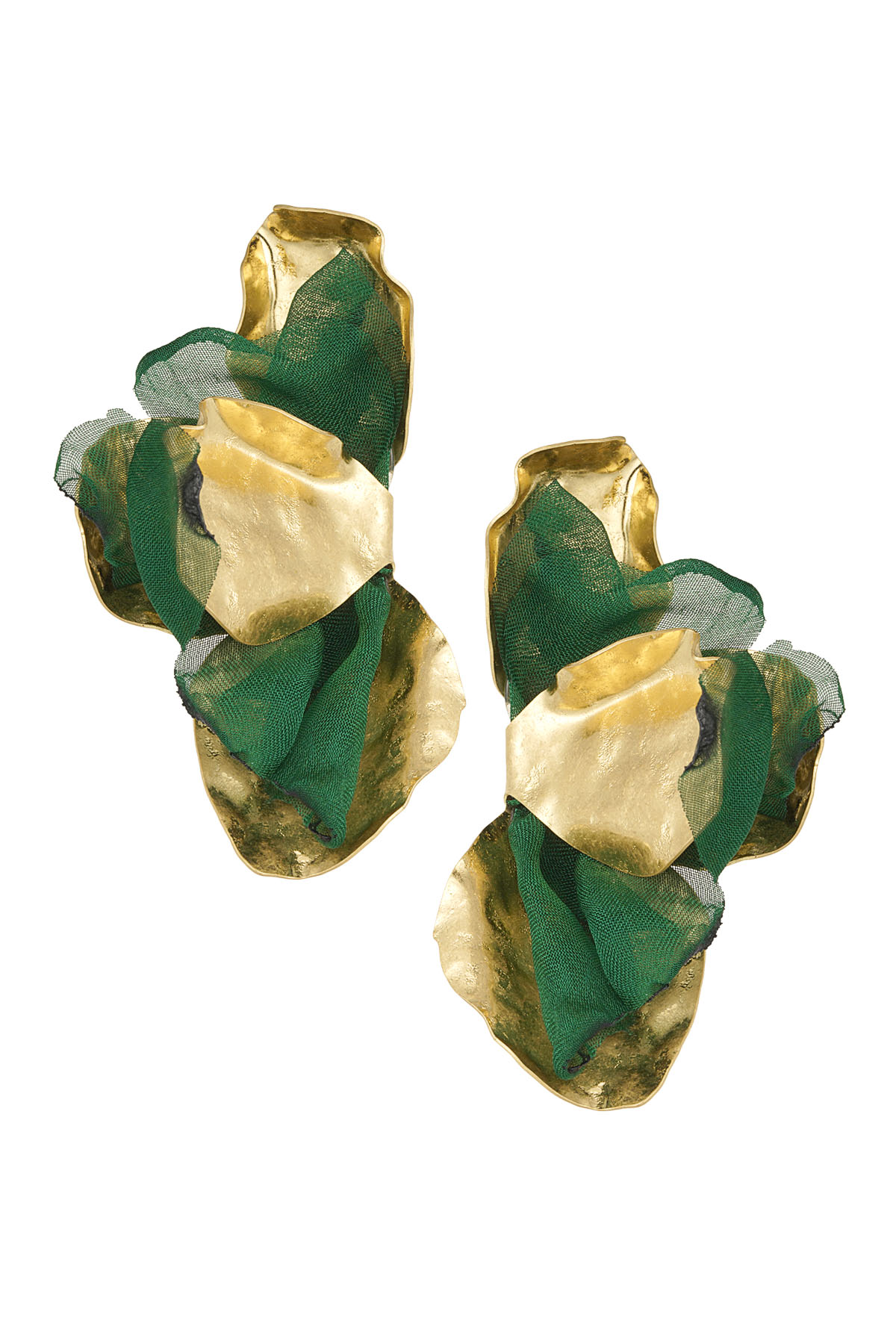 Fall statement earrings - green h5 