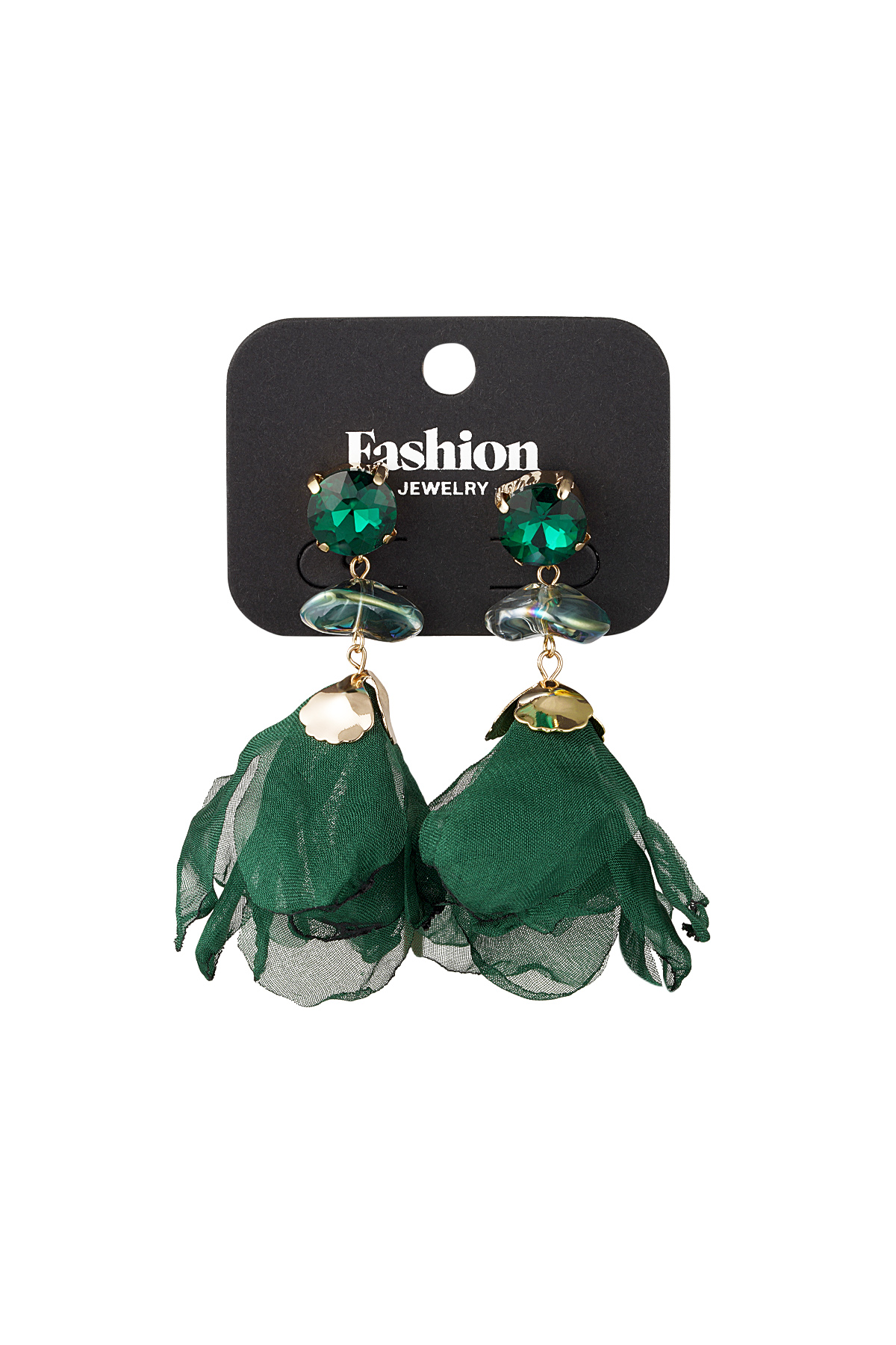 Earrings fall rose - green h5 Picture3