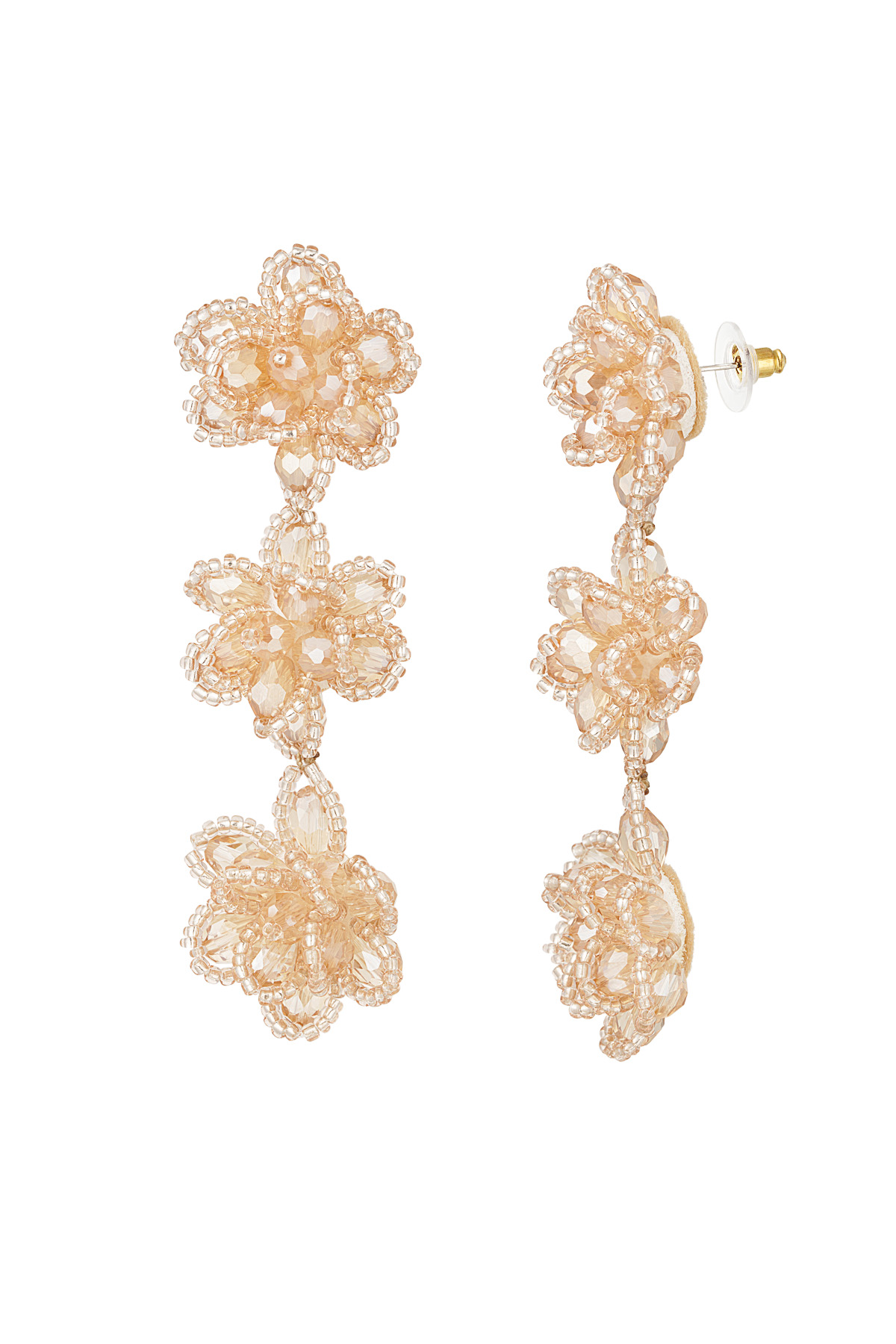 Boucles d'oreilles printanières Blossom - beige h5 