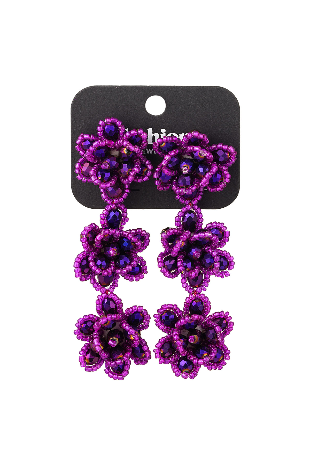 Boucles d'oreilles printanières Blossom - violet h5 Image3