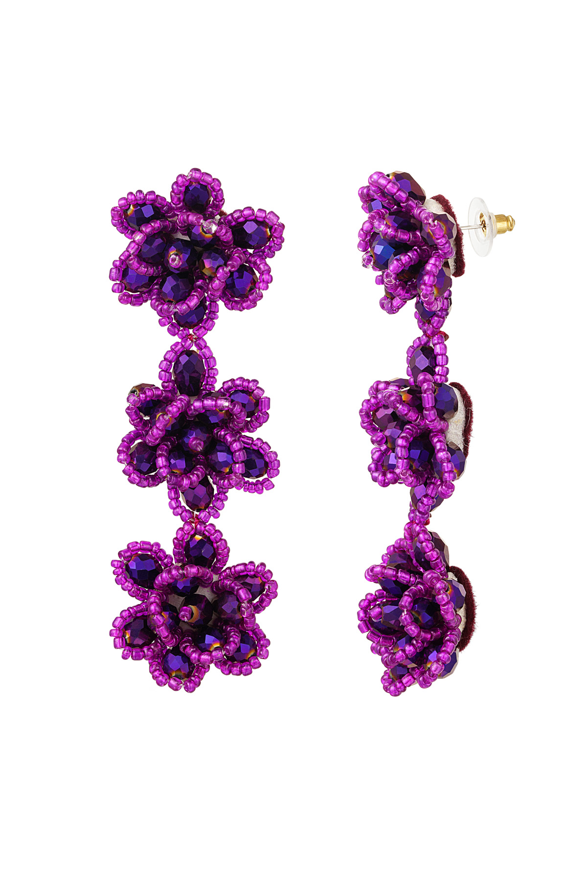 Boucles d'oreilles printanières Blossom - violet h5 