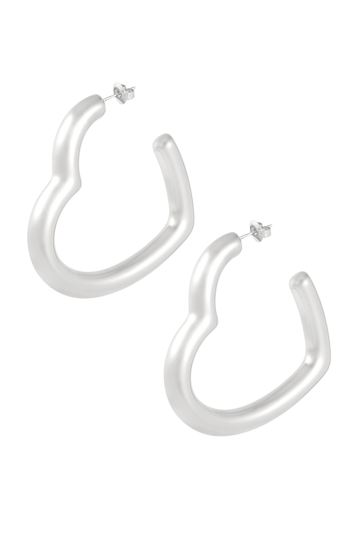 Earrings not that heart - Silver Color color 2