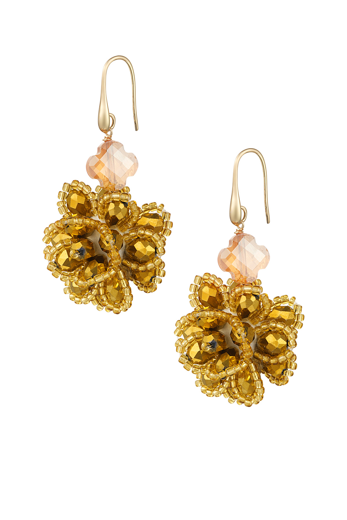 Boucles d'oreilles Blushing Bouquet - jaune h5 