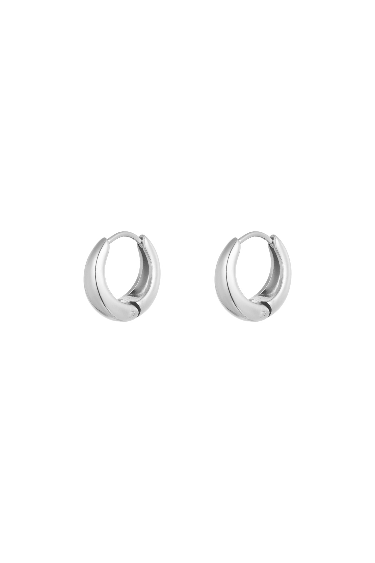 Small basic hoop earrings - silver h5 