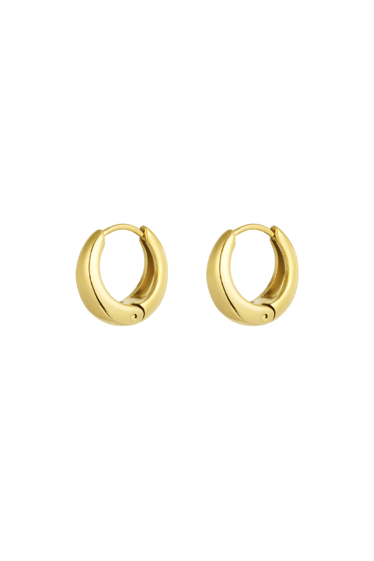 Medium basic hoop oorbellen - goud h5 