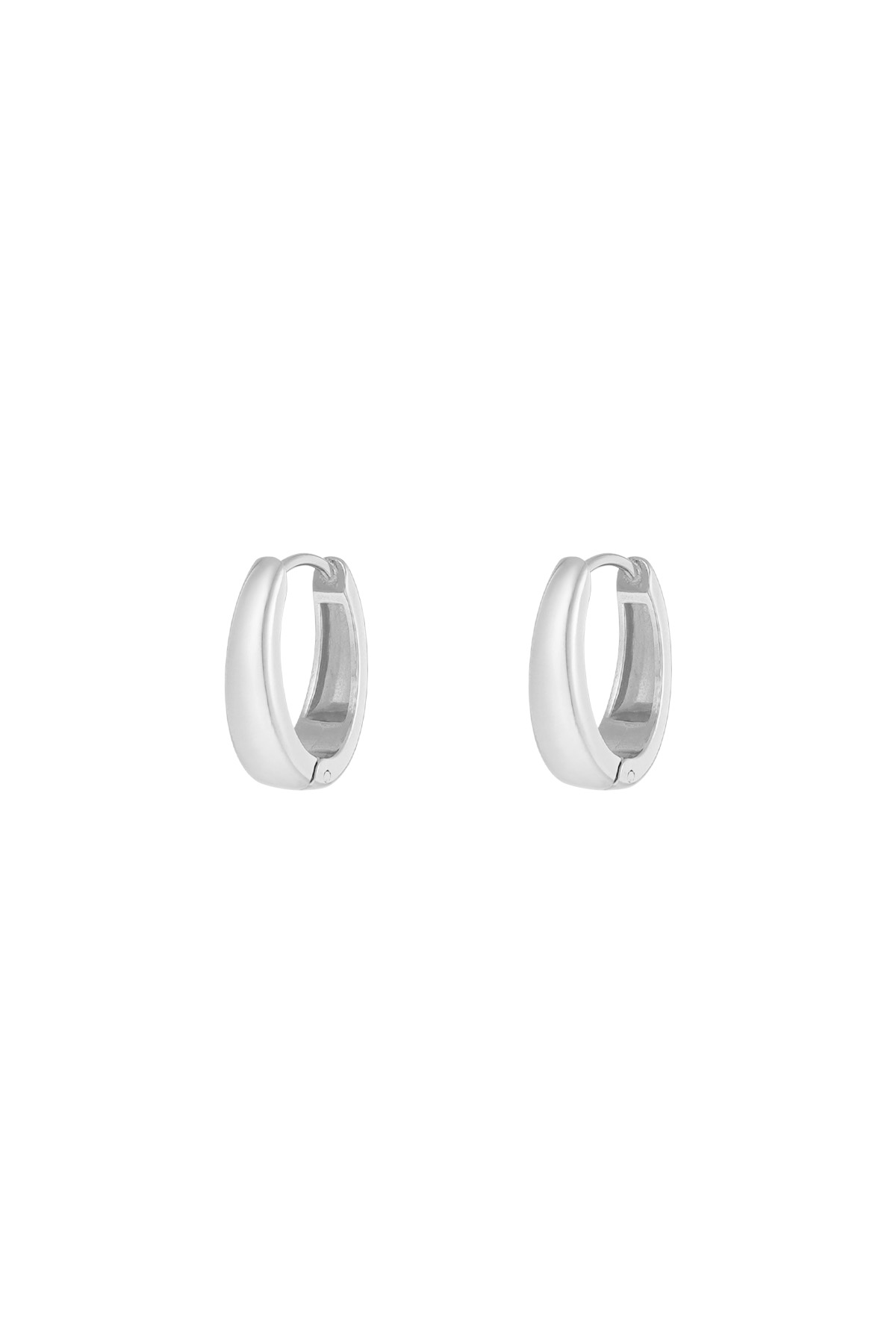 Graceful mini hoops earrings - silver h5 