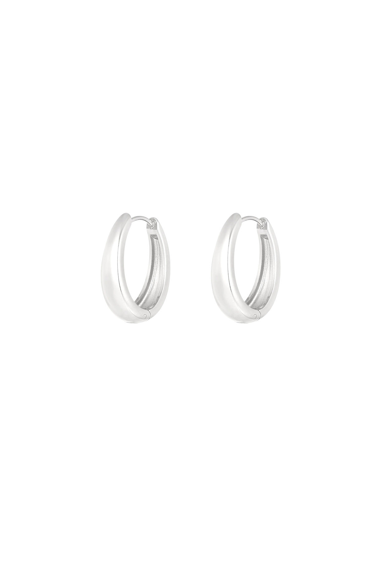 Pendientes de aro con clase - plata h5 