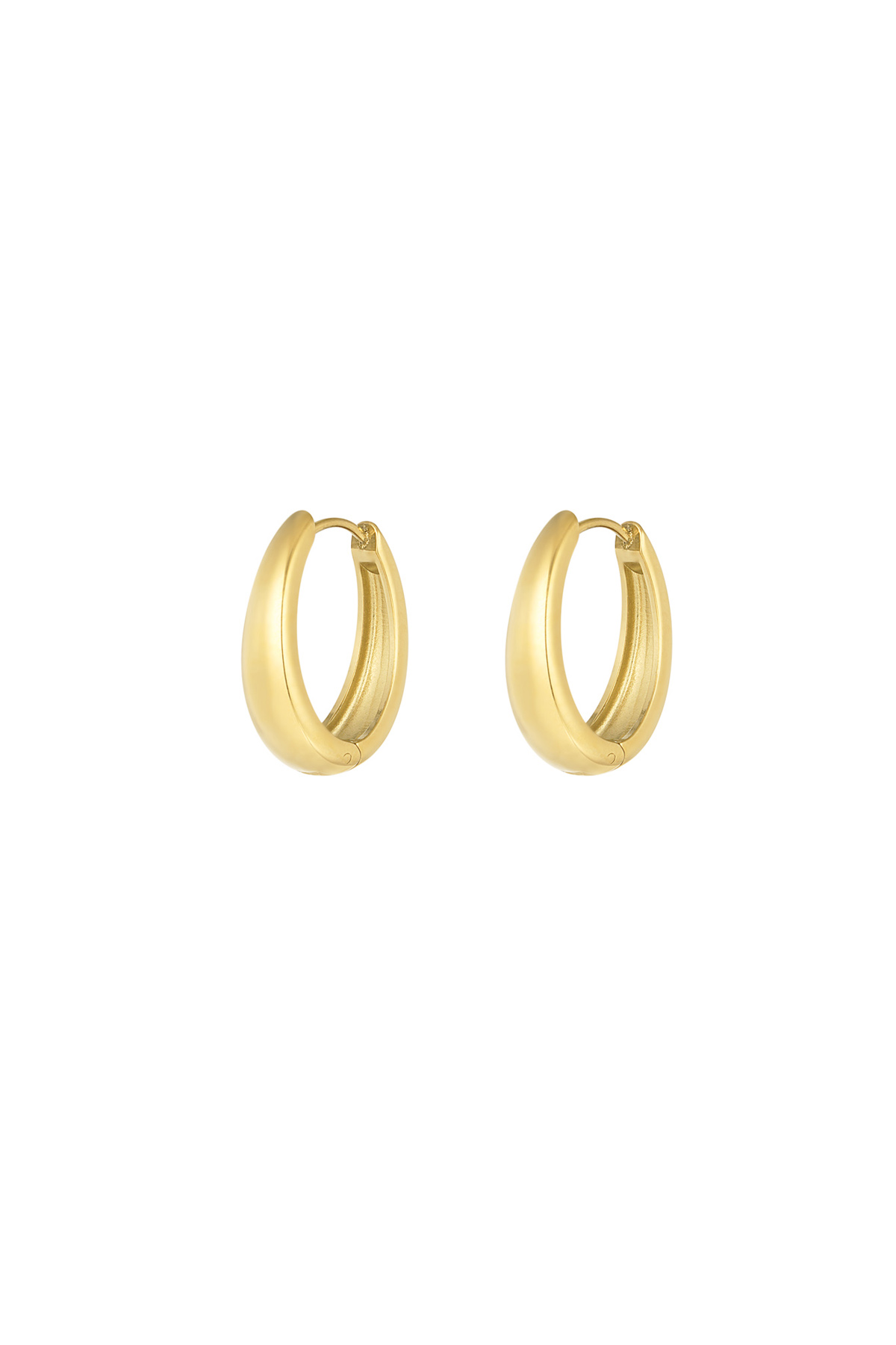 Classy hoop earrings - gold