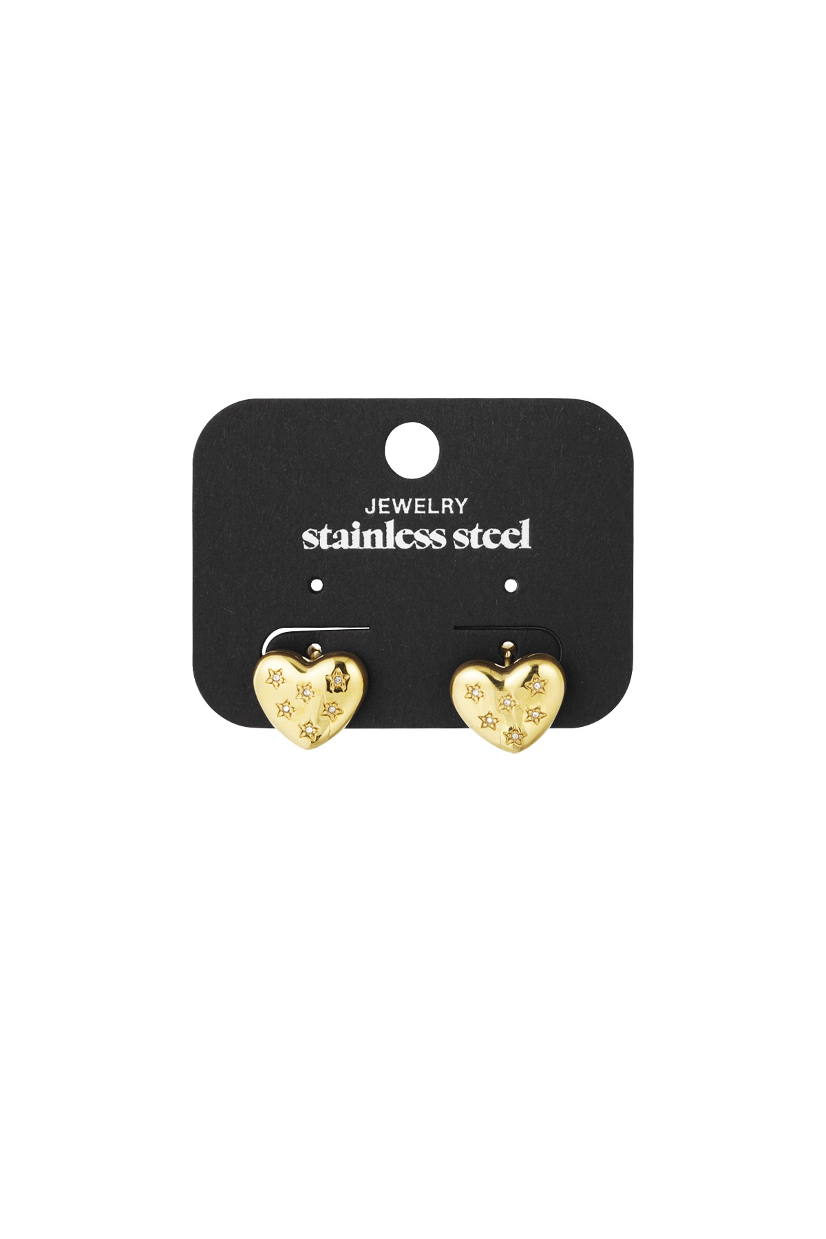 Pendientes corazones cotidianos - oro h5 Imagen4