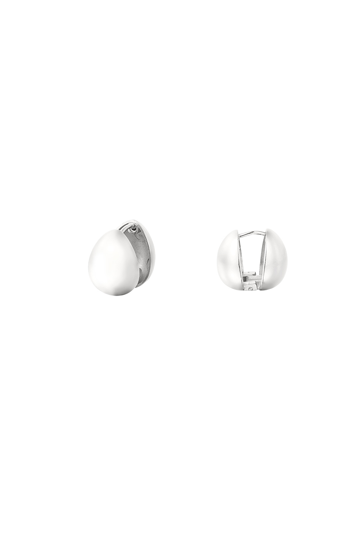 Earrings drop shape - silver h5 