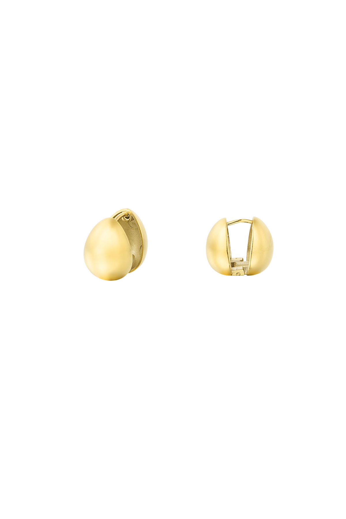 Earrings drop shape - gold h5 