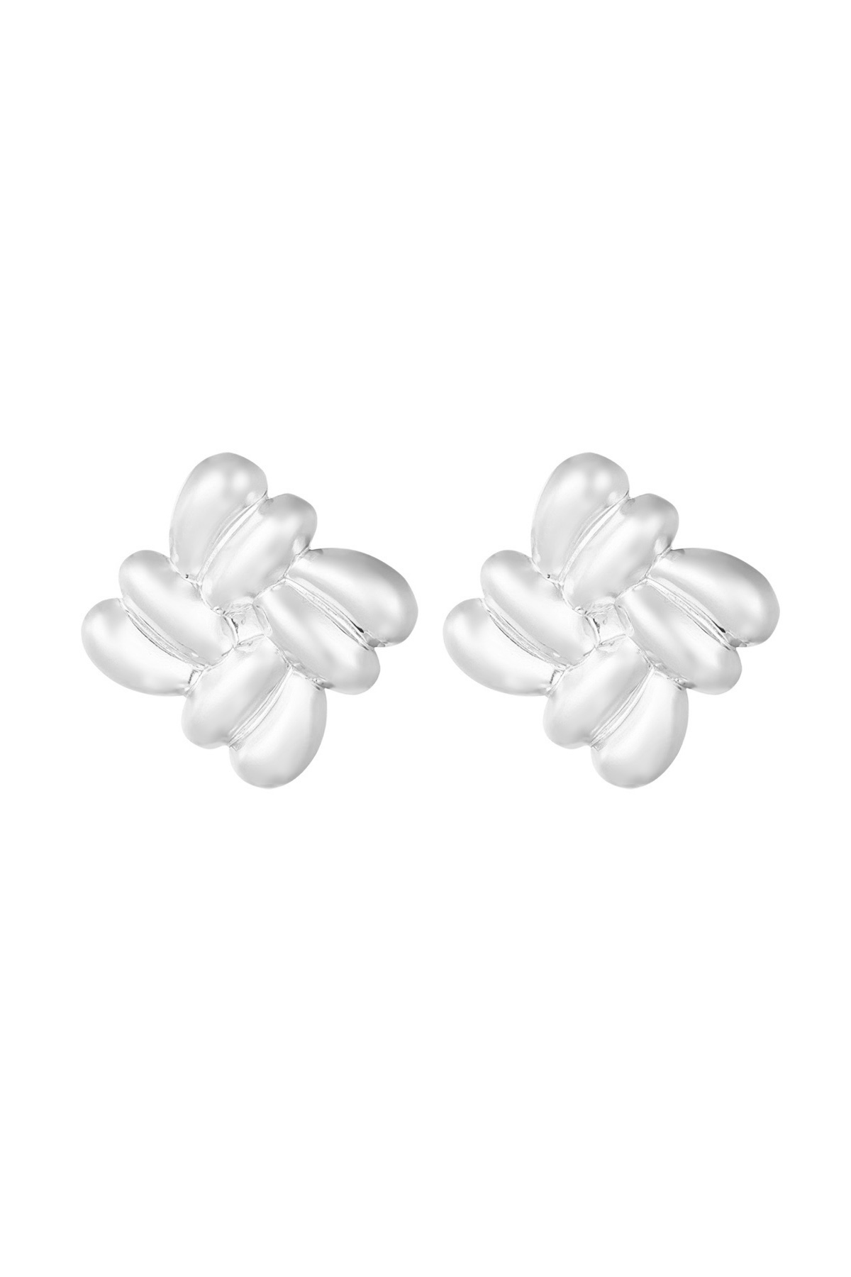 Boucles d'oreilles imprimé viral - argent h5 