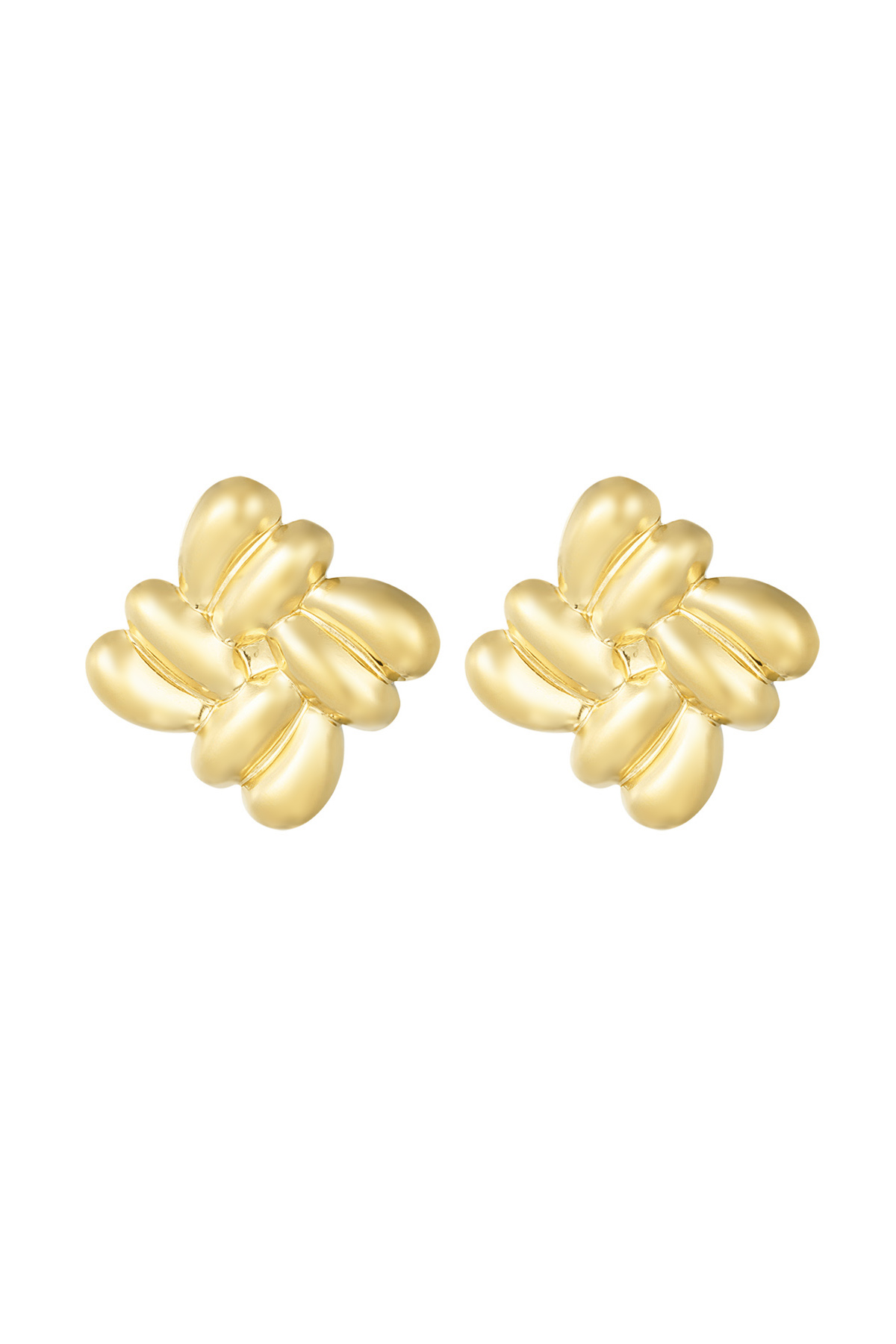 Earrings viral print - gold