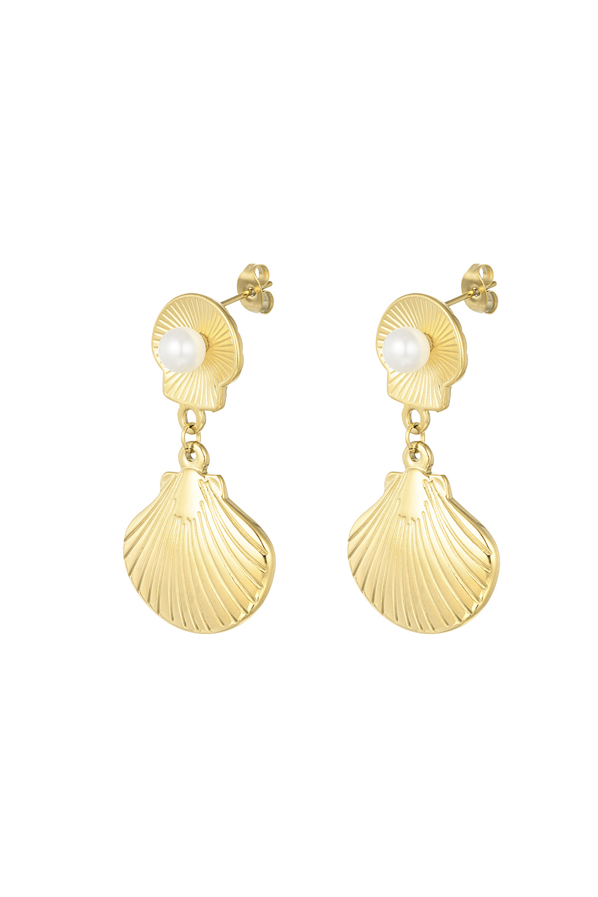 Earrings sea treasure - gold h5 