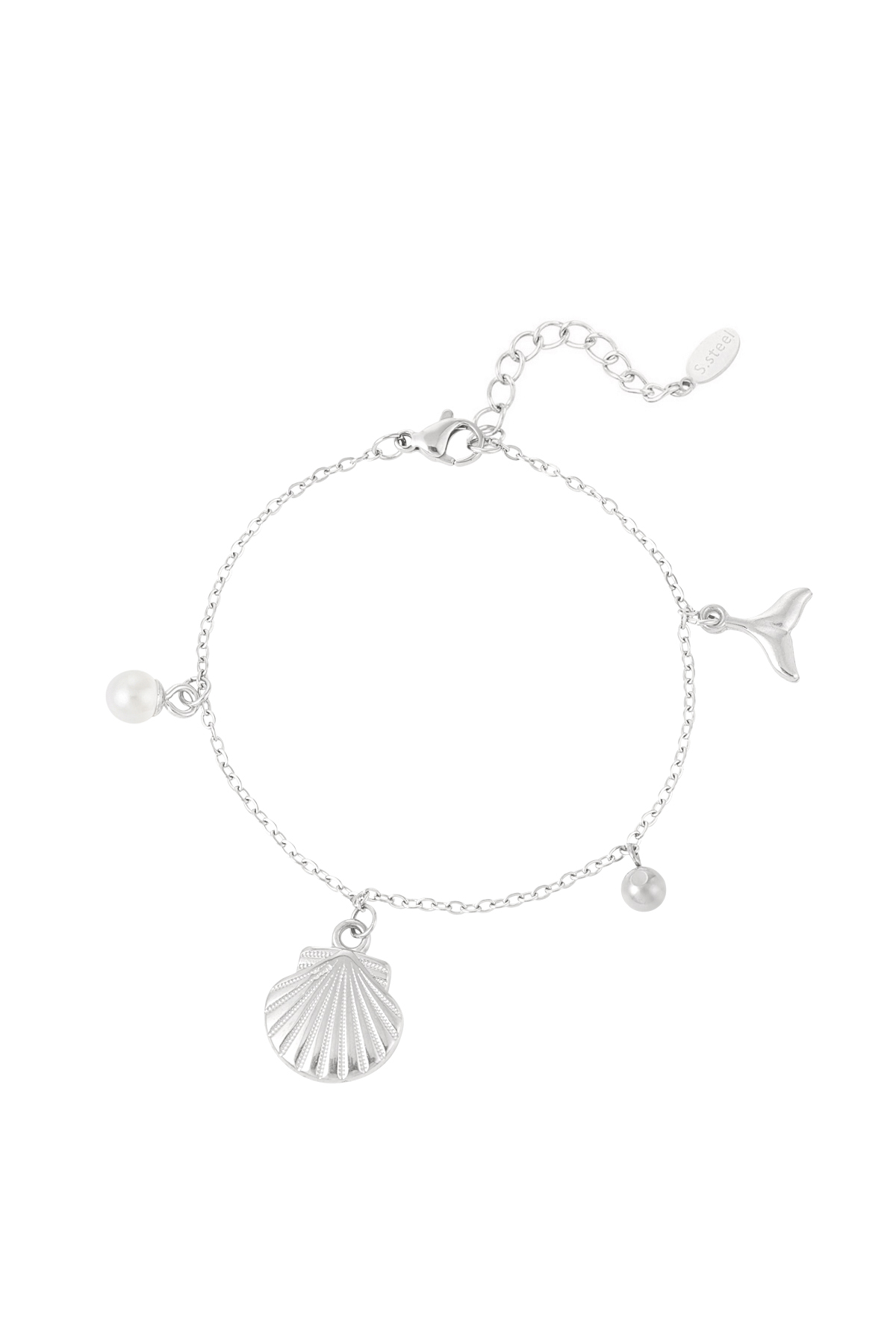 Bracciale con ciondolo conchiglie - argento h5 