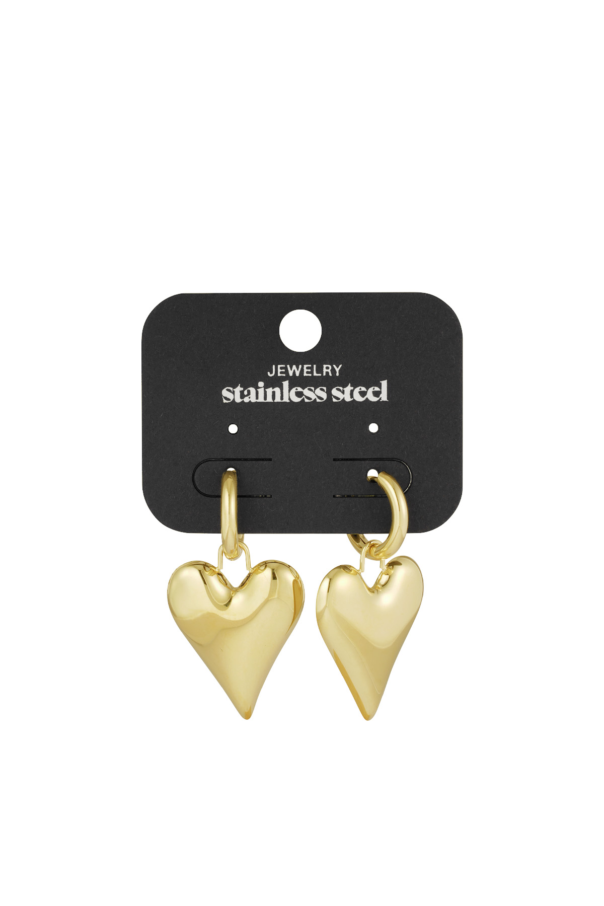 Boucles d'oreilles pendantes Big Heart - or Image3