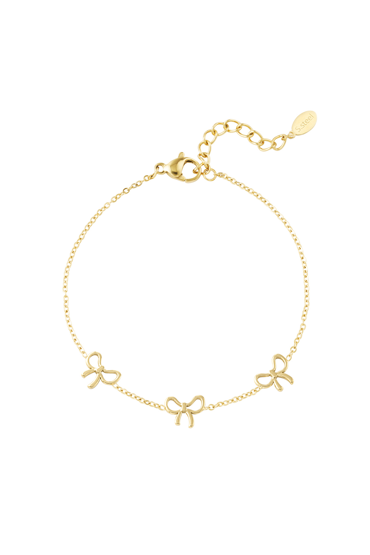 Charming Bows bracelet - gold h5 