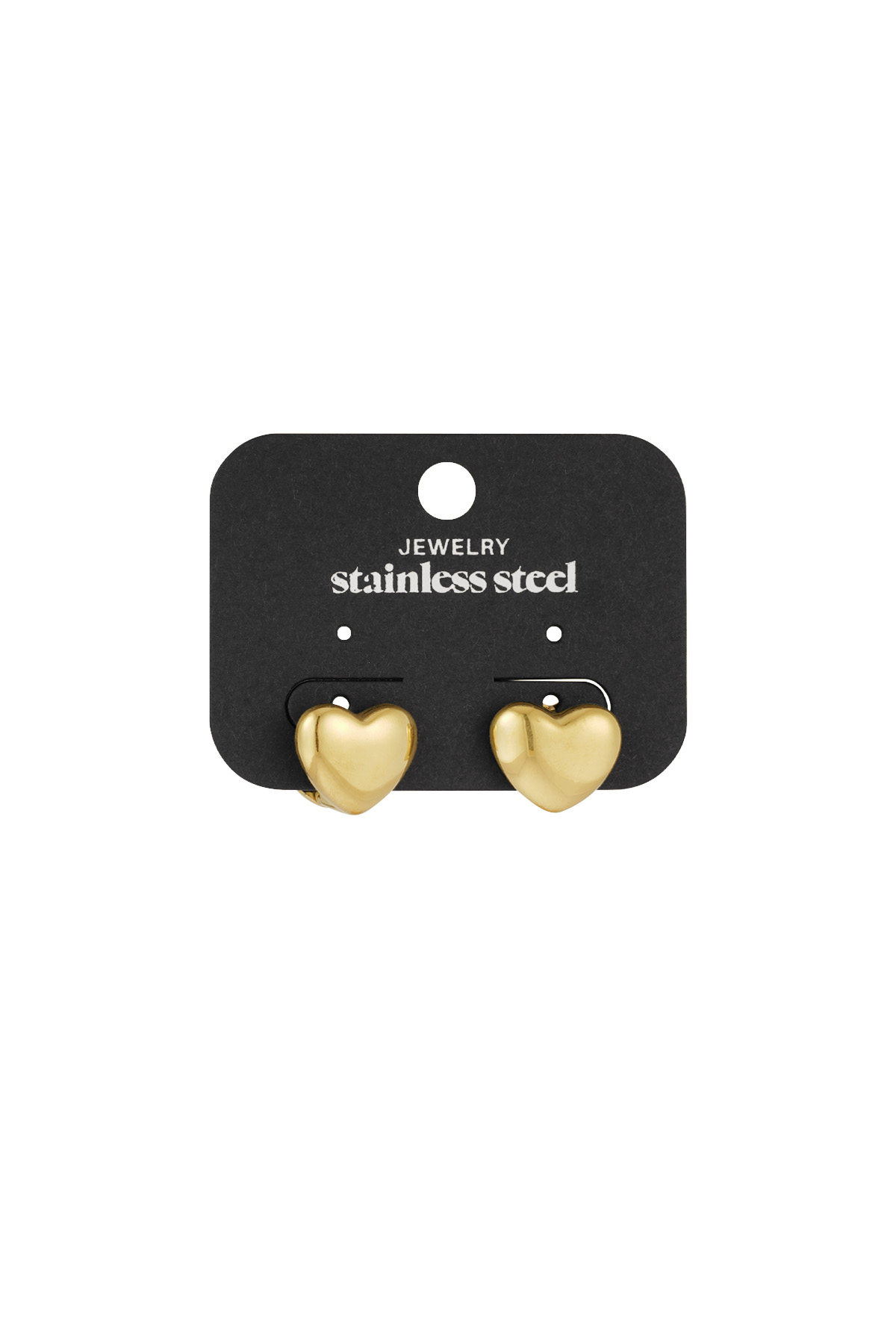 Little Hearts studs oorbellen - goud Afbeelding2