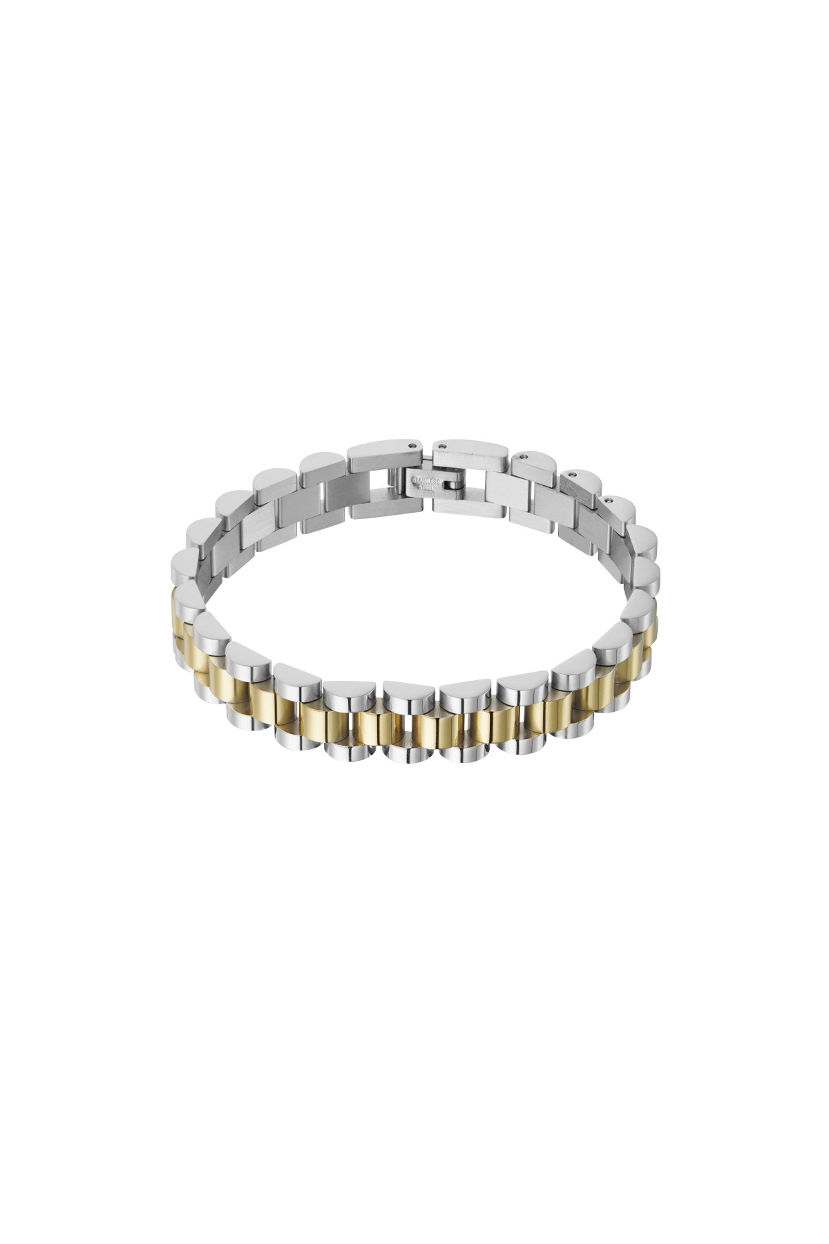 Classic schakelarmband - goud zilver h5 