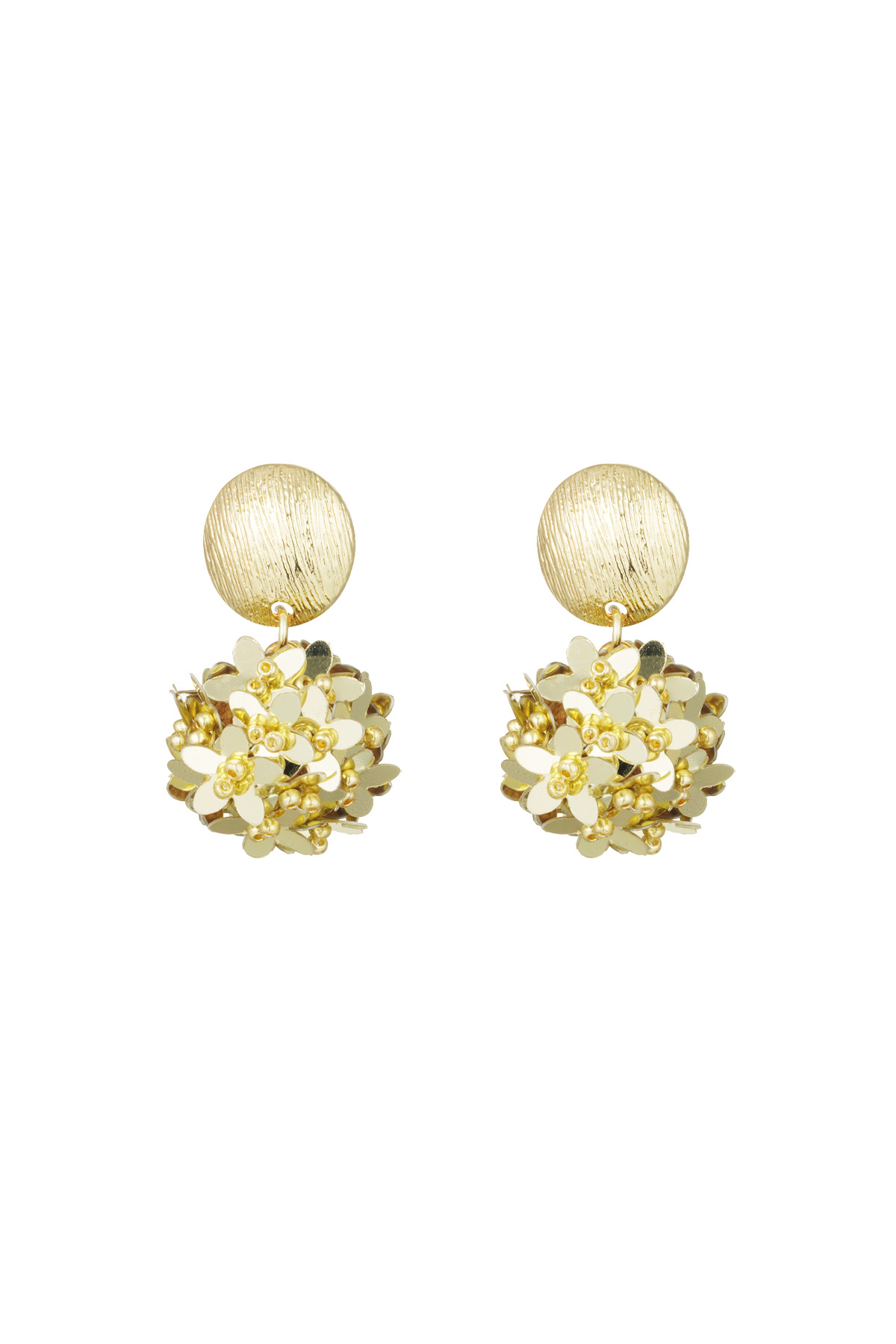 Pop of colour earrings - gold h5 