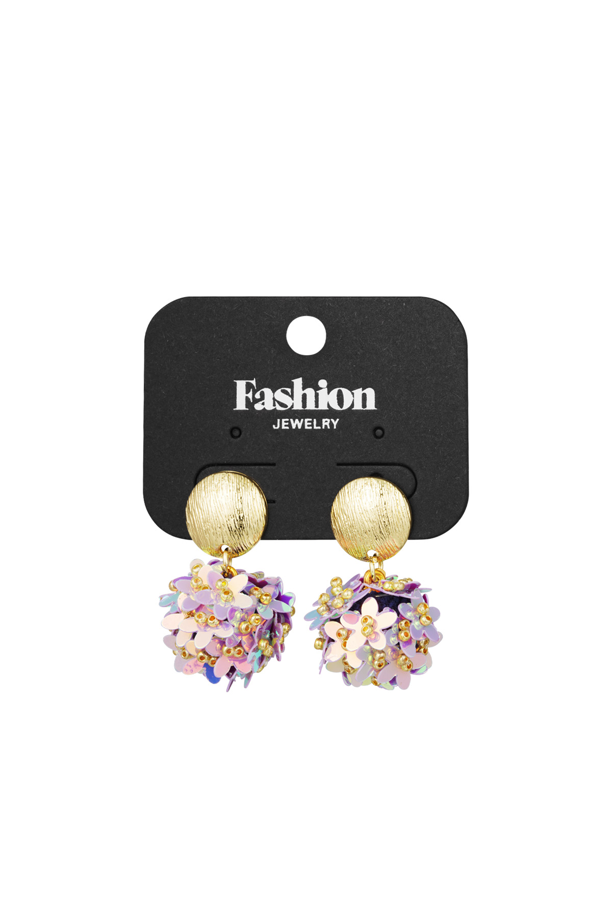 Pop of colour earrings - purple Picture3