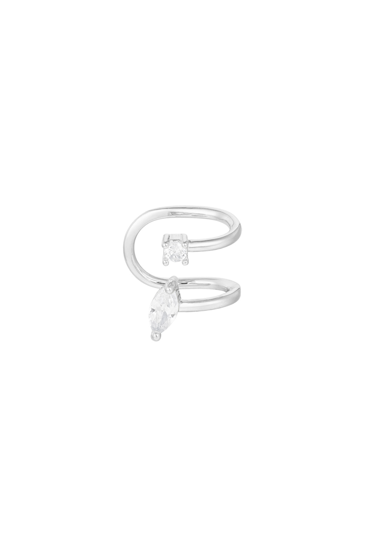 Earcuff Elegant Shimmer - silver h5 