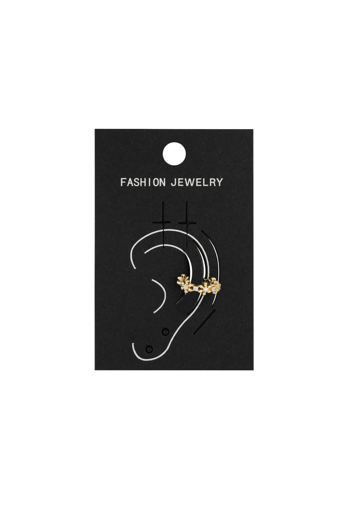 Earcuff Floral Shine - altın Resim3