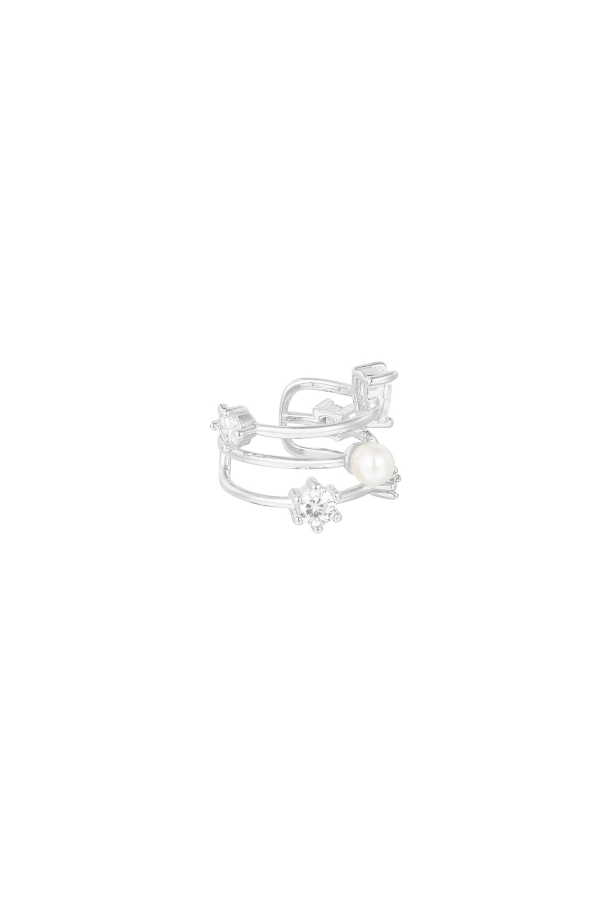 Earcuff Pearl Glow - silver h5 Picture4