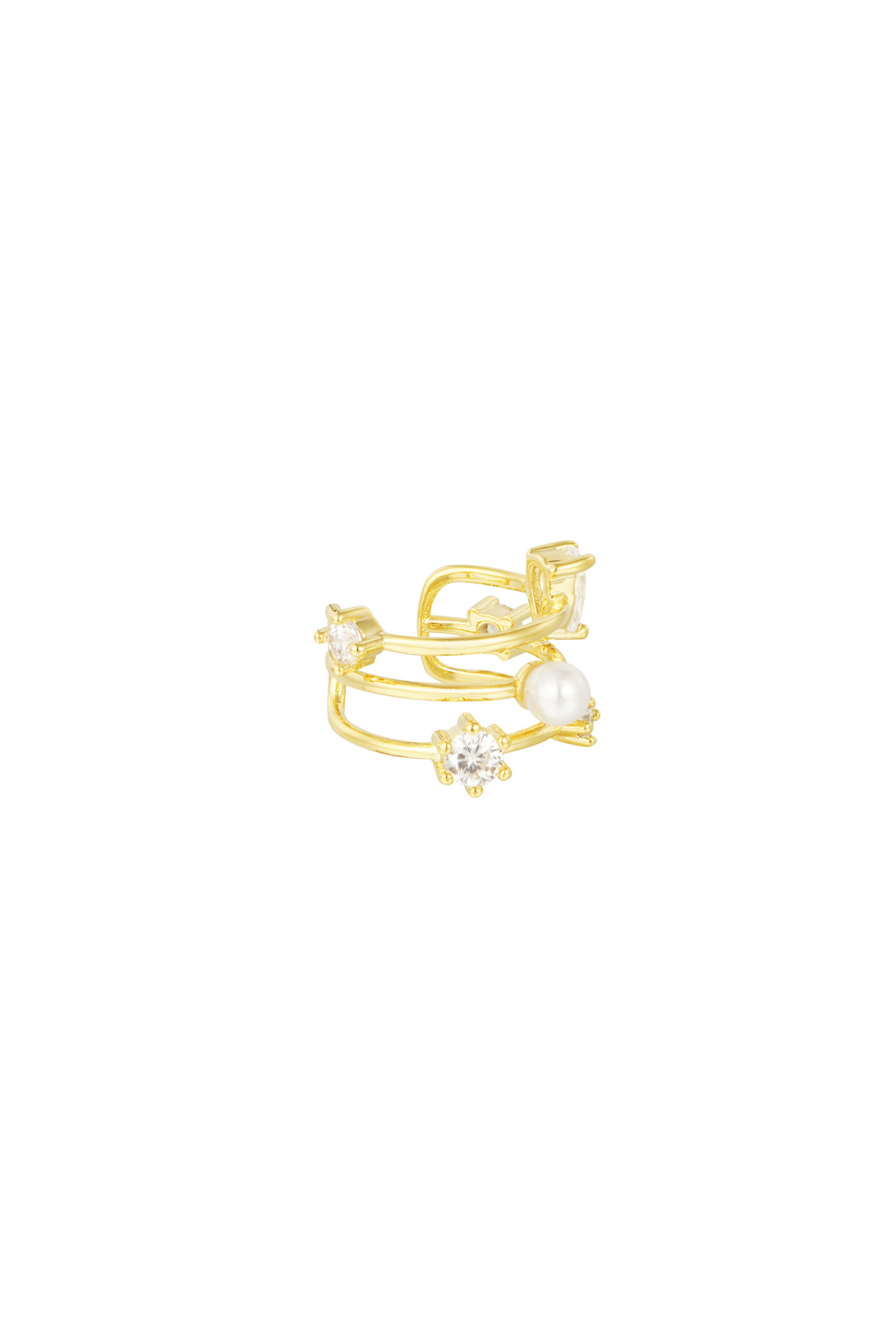 Earcuff Pearl Glow - gold h5 Picture4