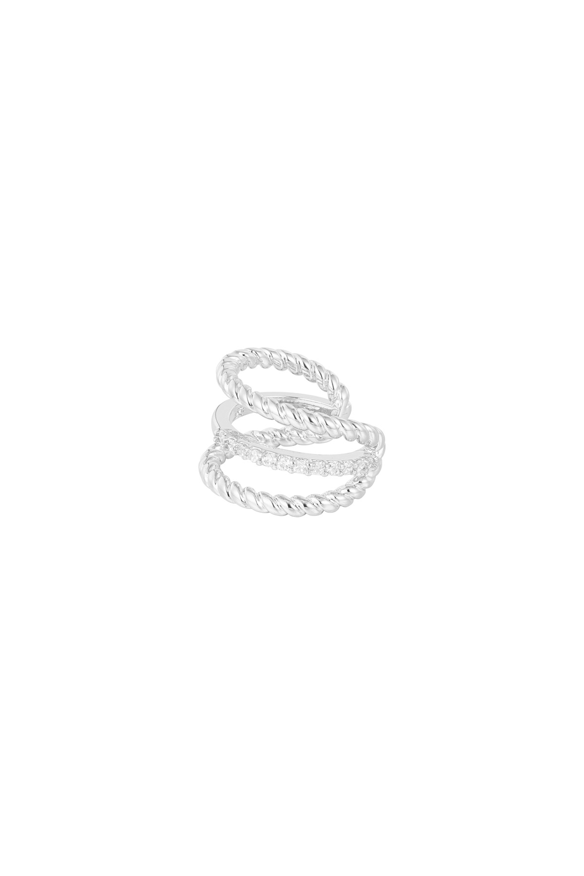 Boucle d'oreille Twisted - argent h5 