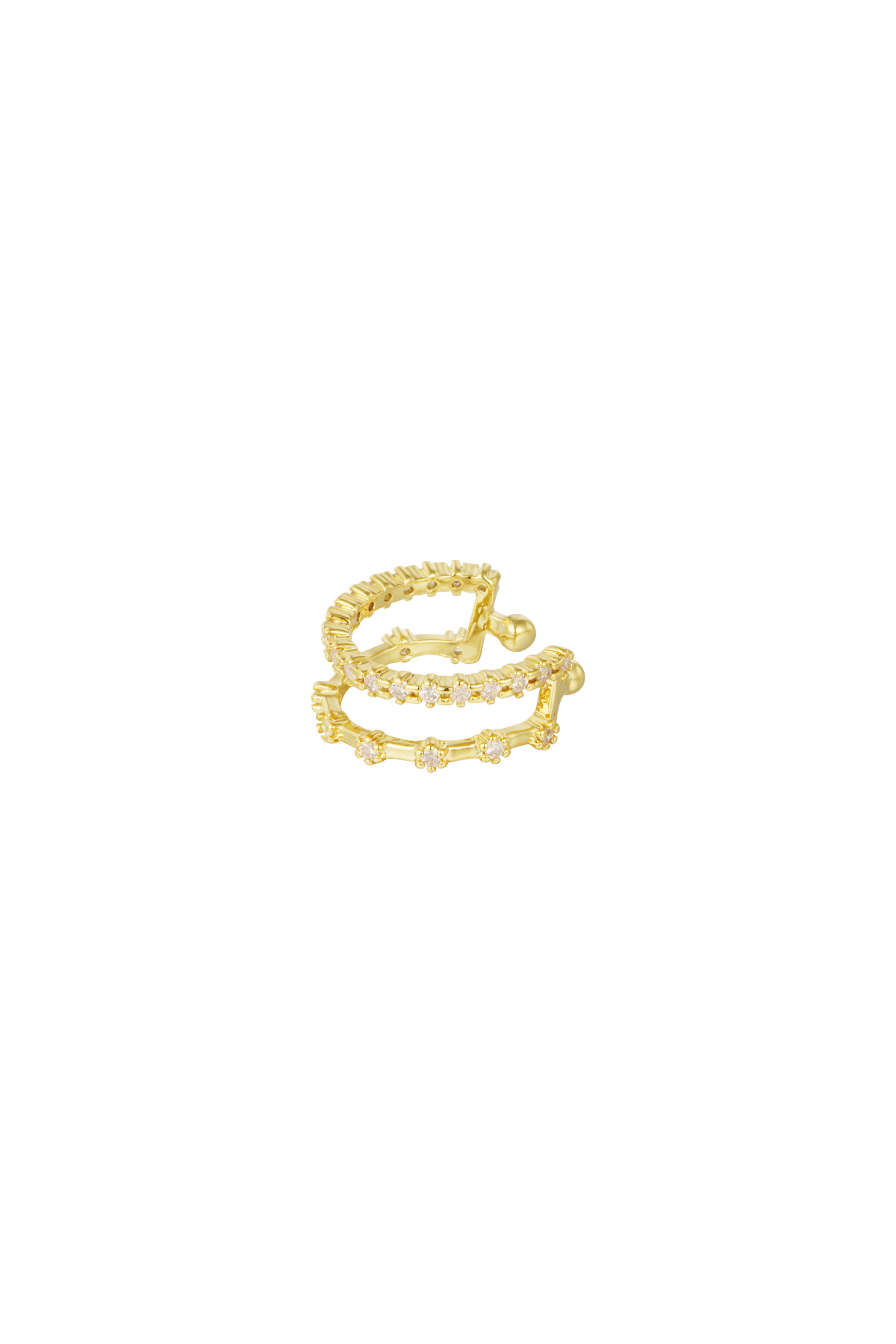 Earcuff Double Sparkle - gold 